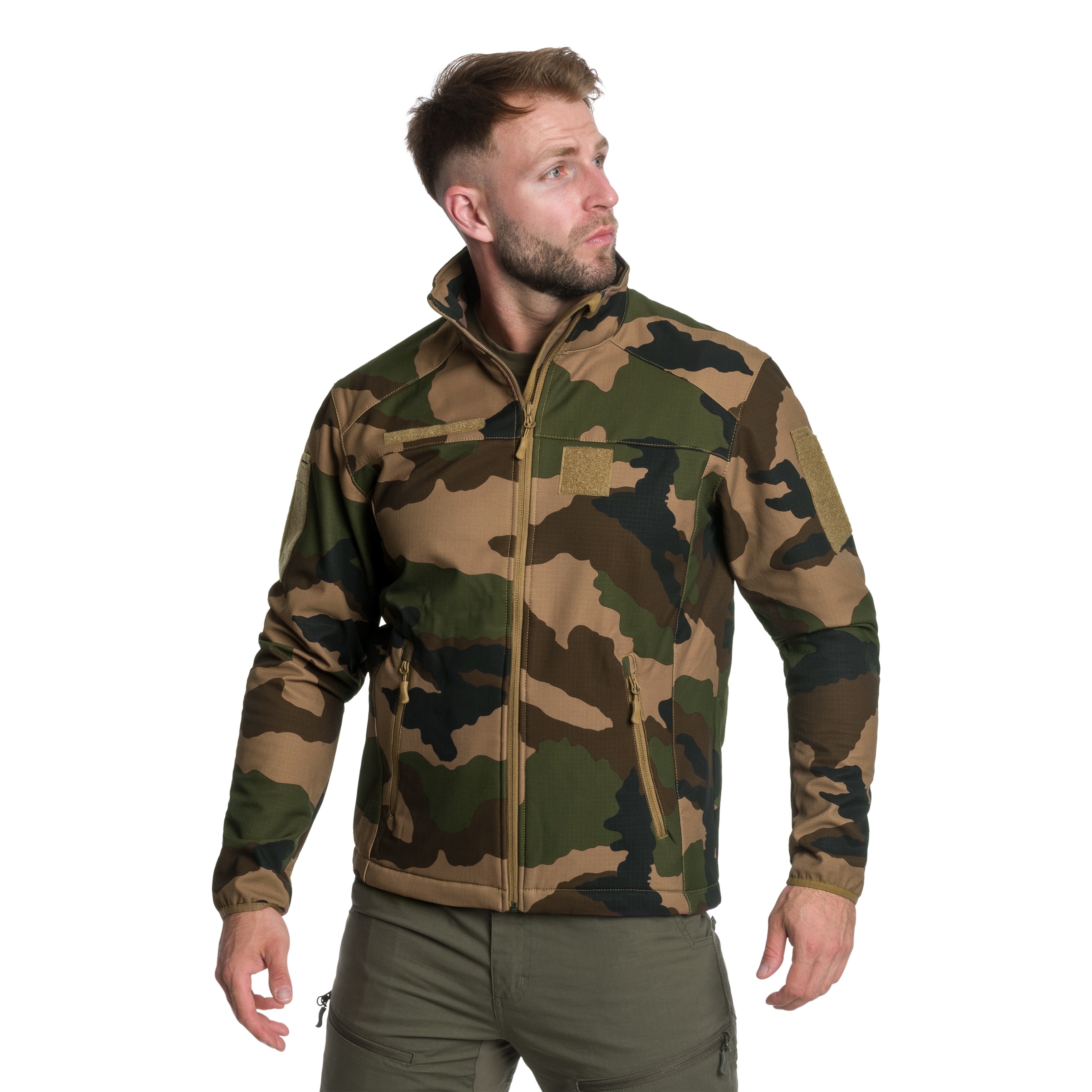 A10 Equipment Softshell Fighter kabát - CCE Camo