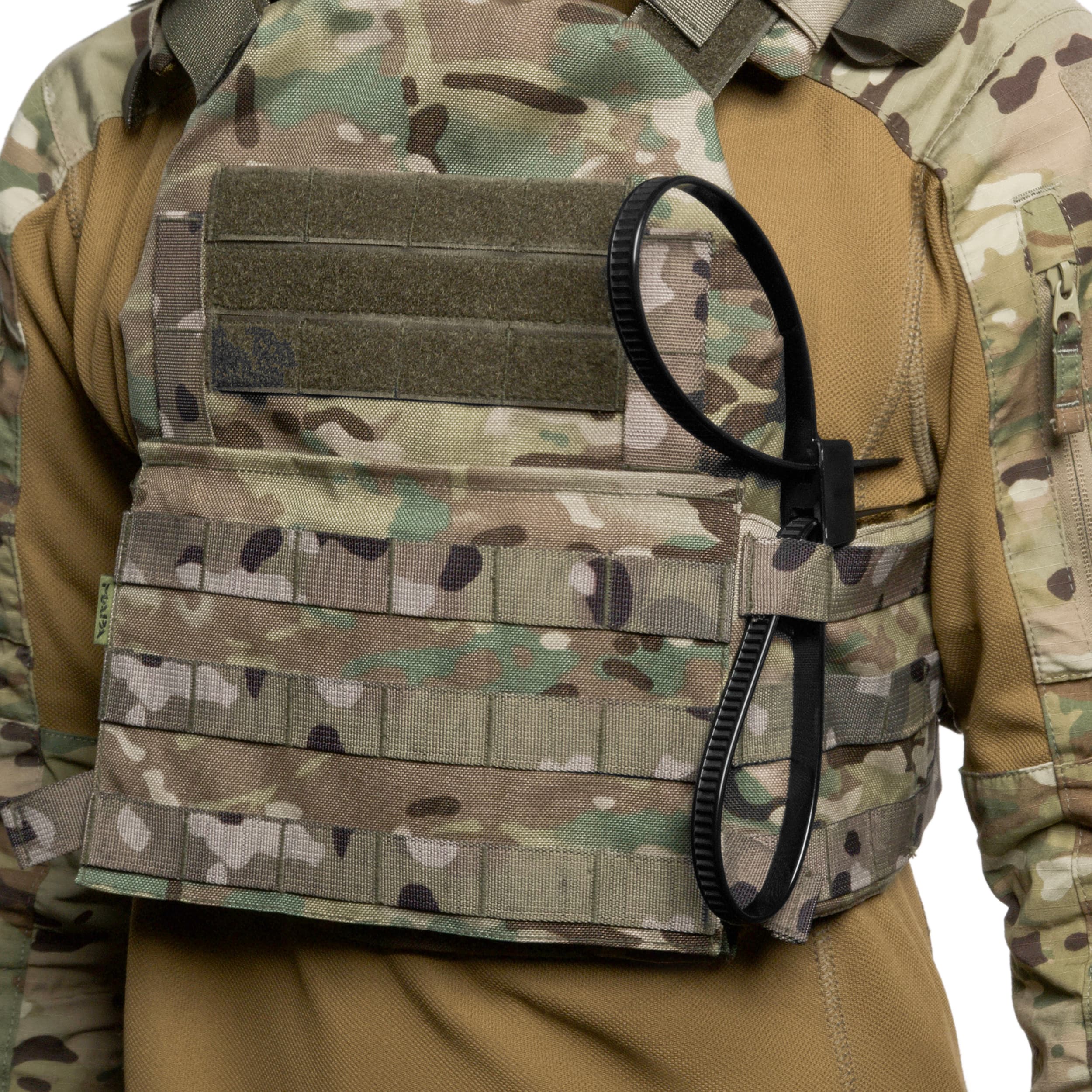 Mil-Tec Black egyszerhasználatos műanyag bilincs - 2 szt.