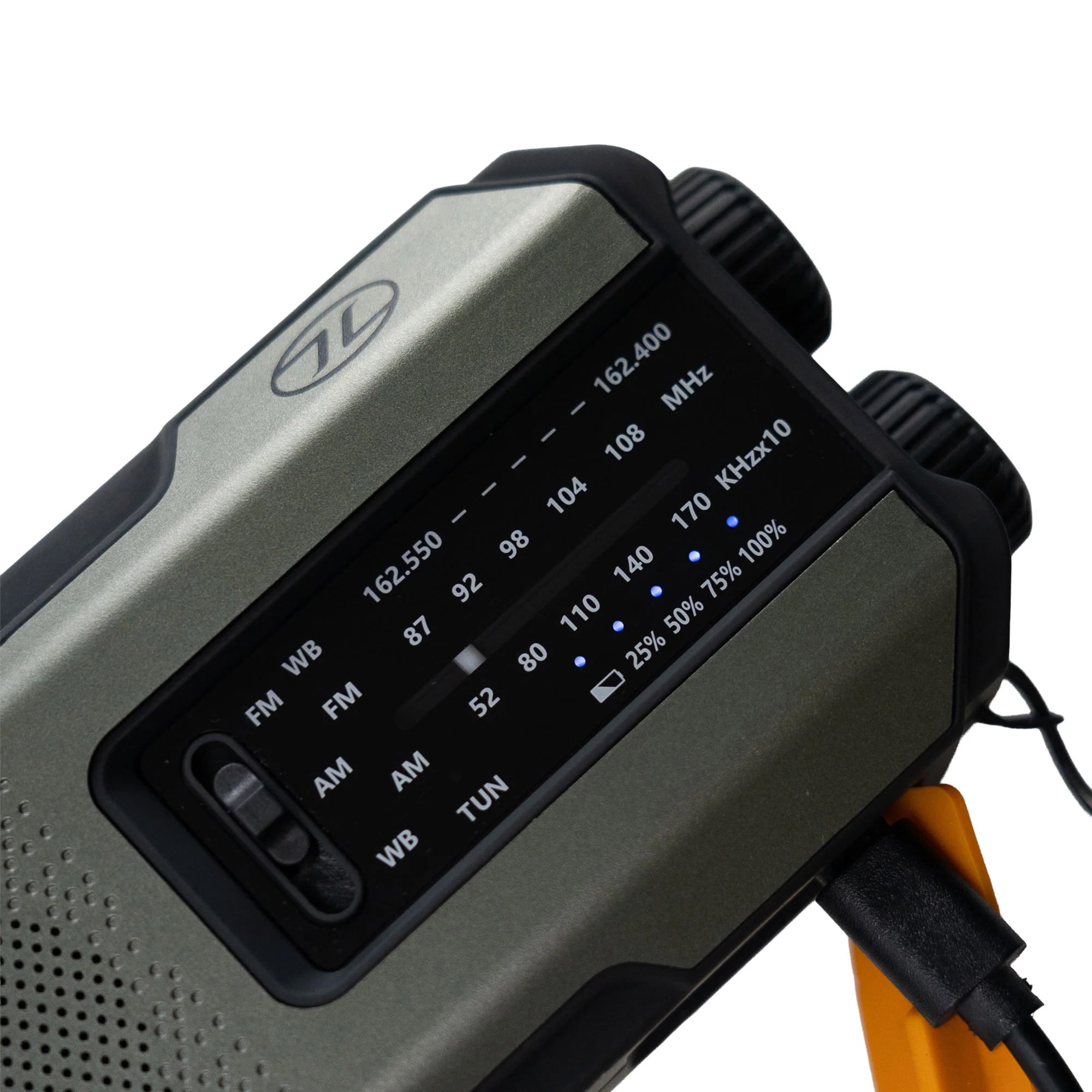 Highlander Outdoor Universal Survival Emergency Hub vészhelyzeti rádió