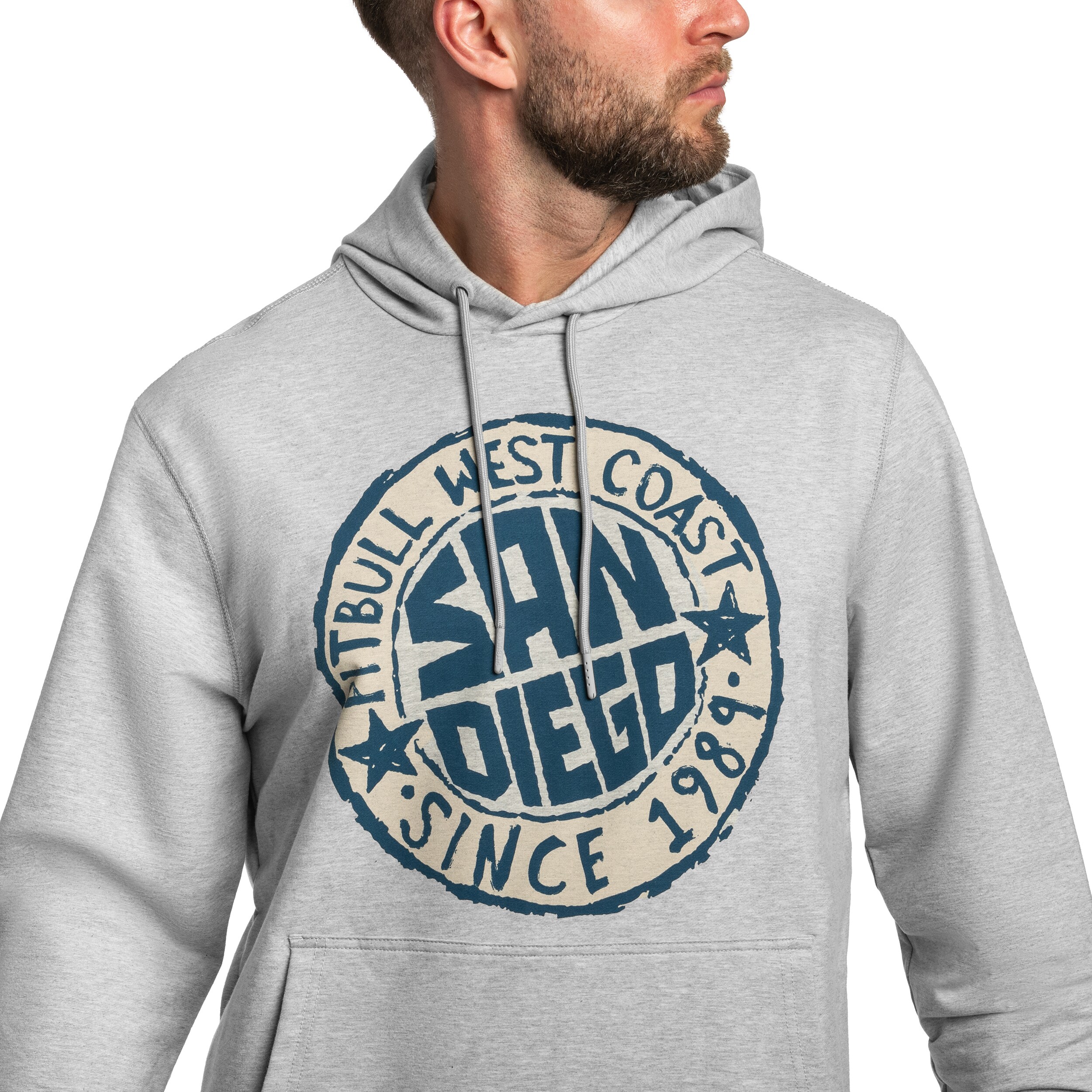 Pitbull San Diego Sun Hooded pulóver - Grey Melange