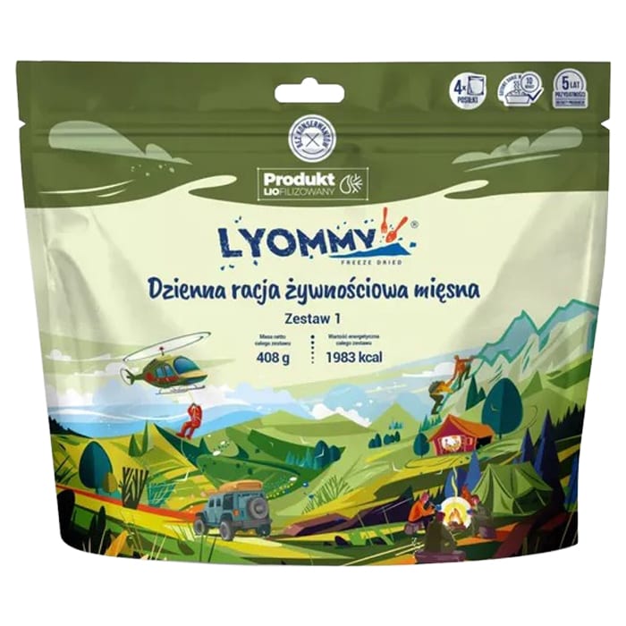 Lyommy 1 Készlet, Húsos élelmiszeradag - 408 g/1983 kcal