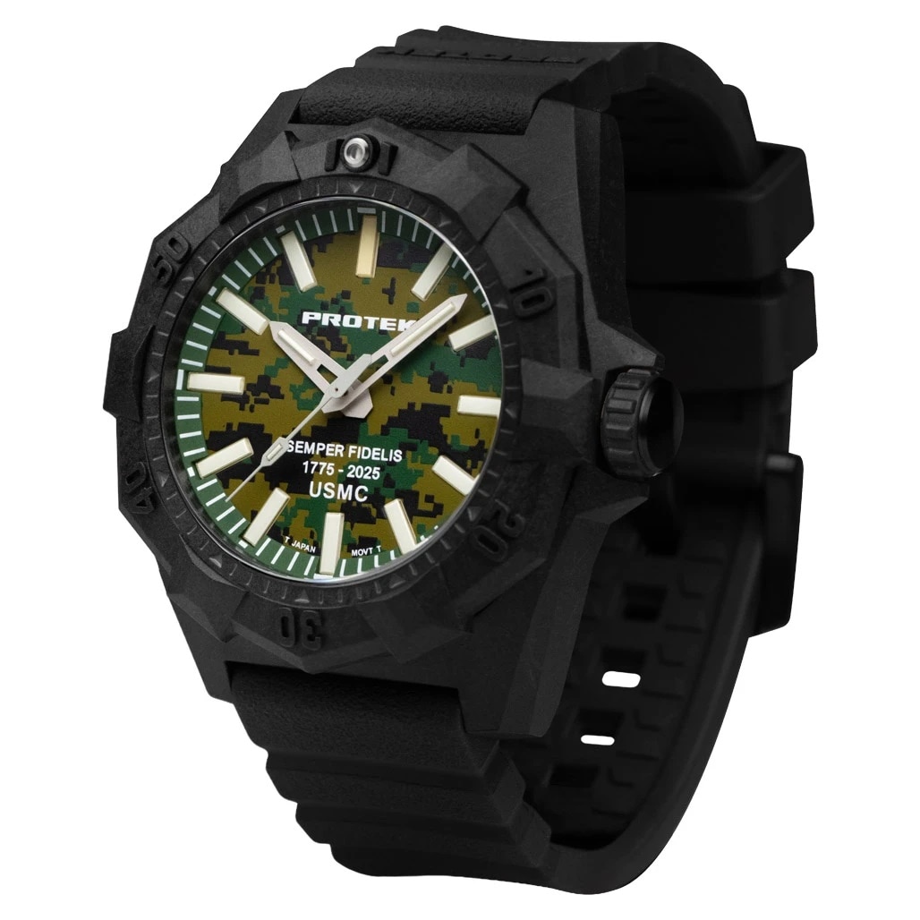ProTek PT4105SFC USMC karóra - Carbon Dive