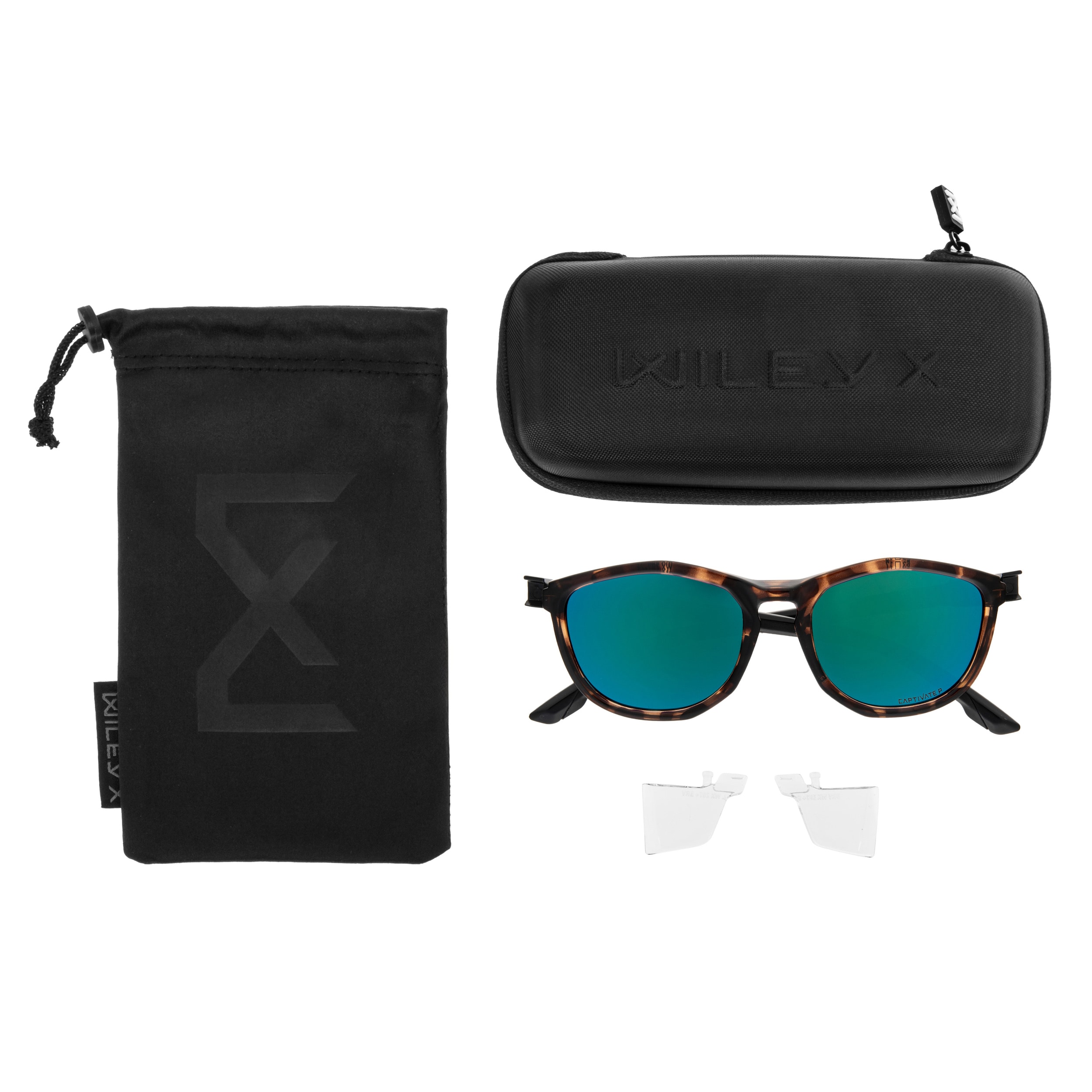 Wiley X Bravo szemüveg - Captive Polarized Green/Tortoise