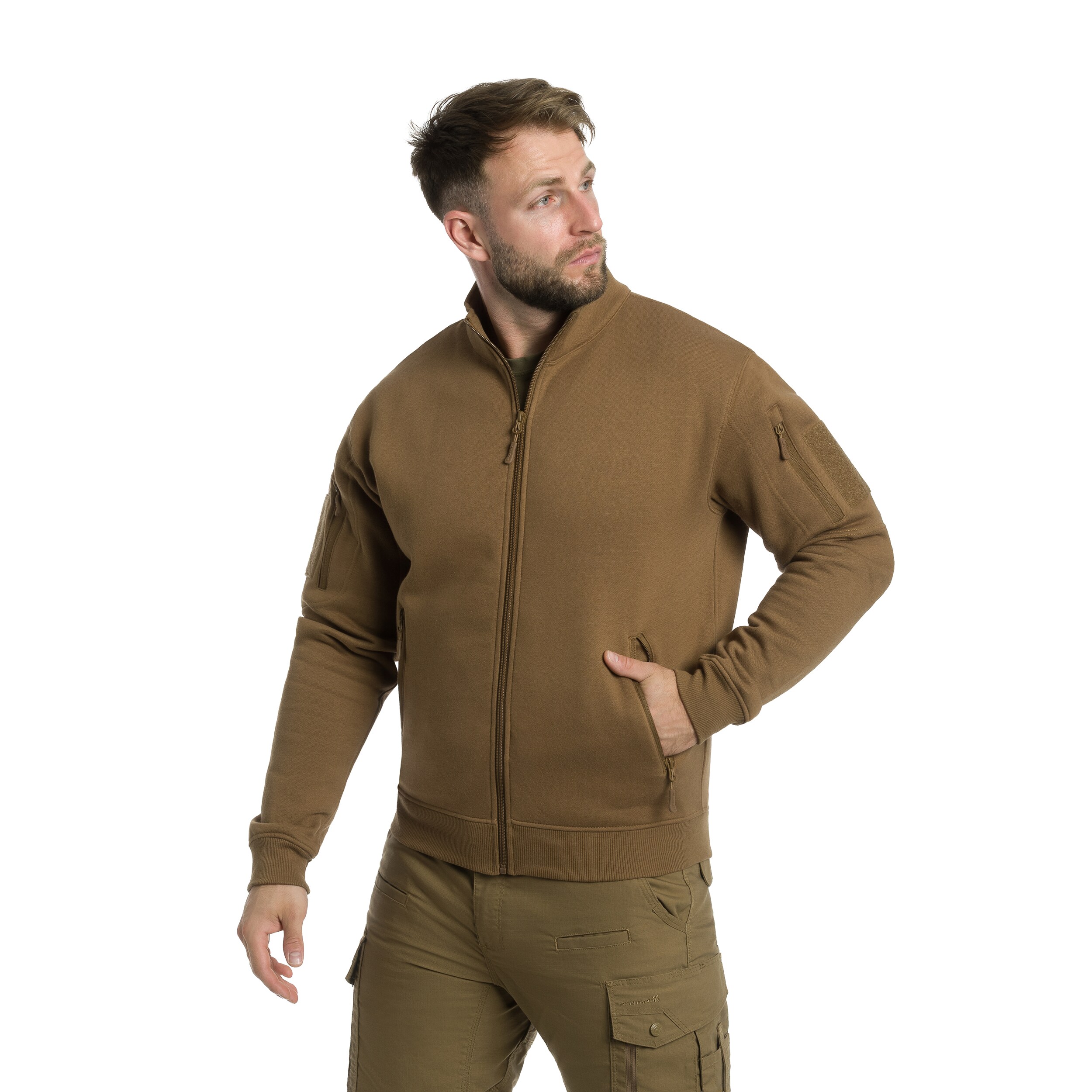 Mil-Tec Tactical Sweatjacket pulóver- Dark Coyote