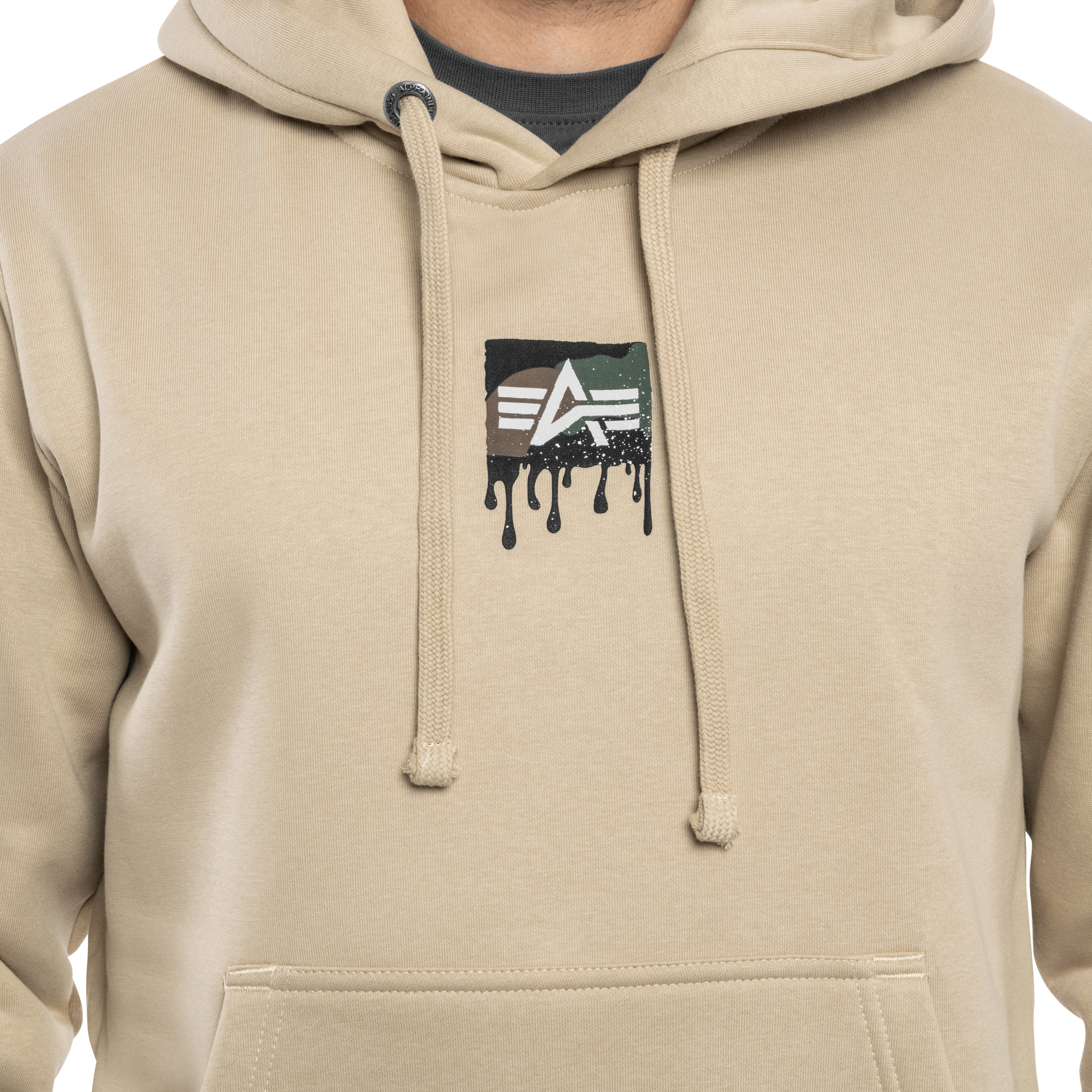 Alpha Industries Dripping Camo Print pulóver - Organic Beige