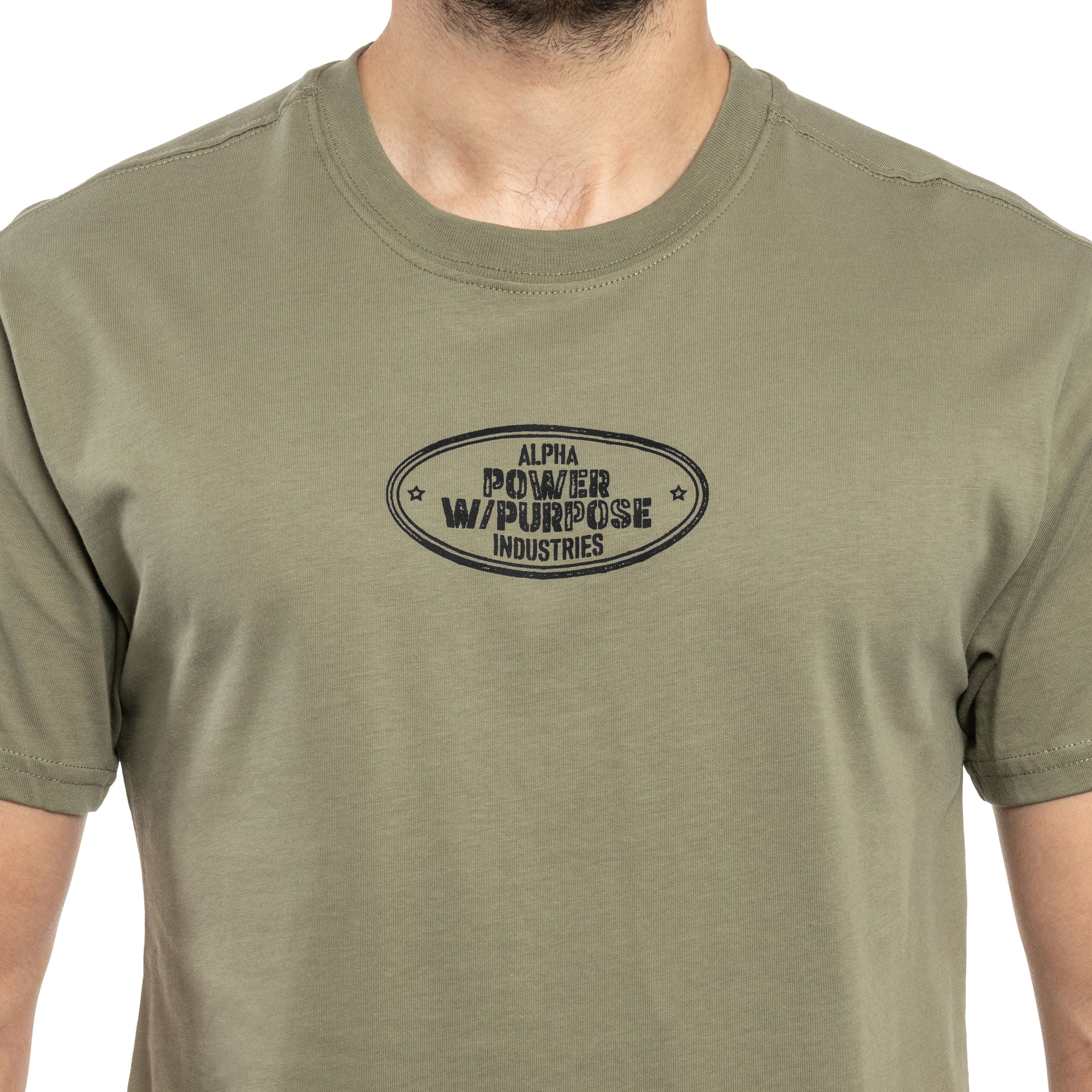 Alpha Industries Noseart Backprint T-shirt póló - Olive