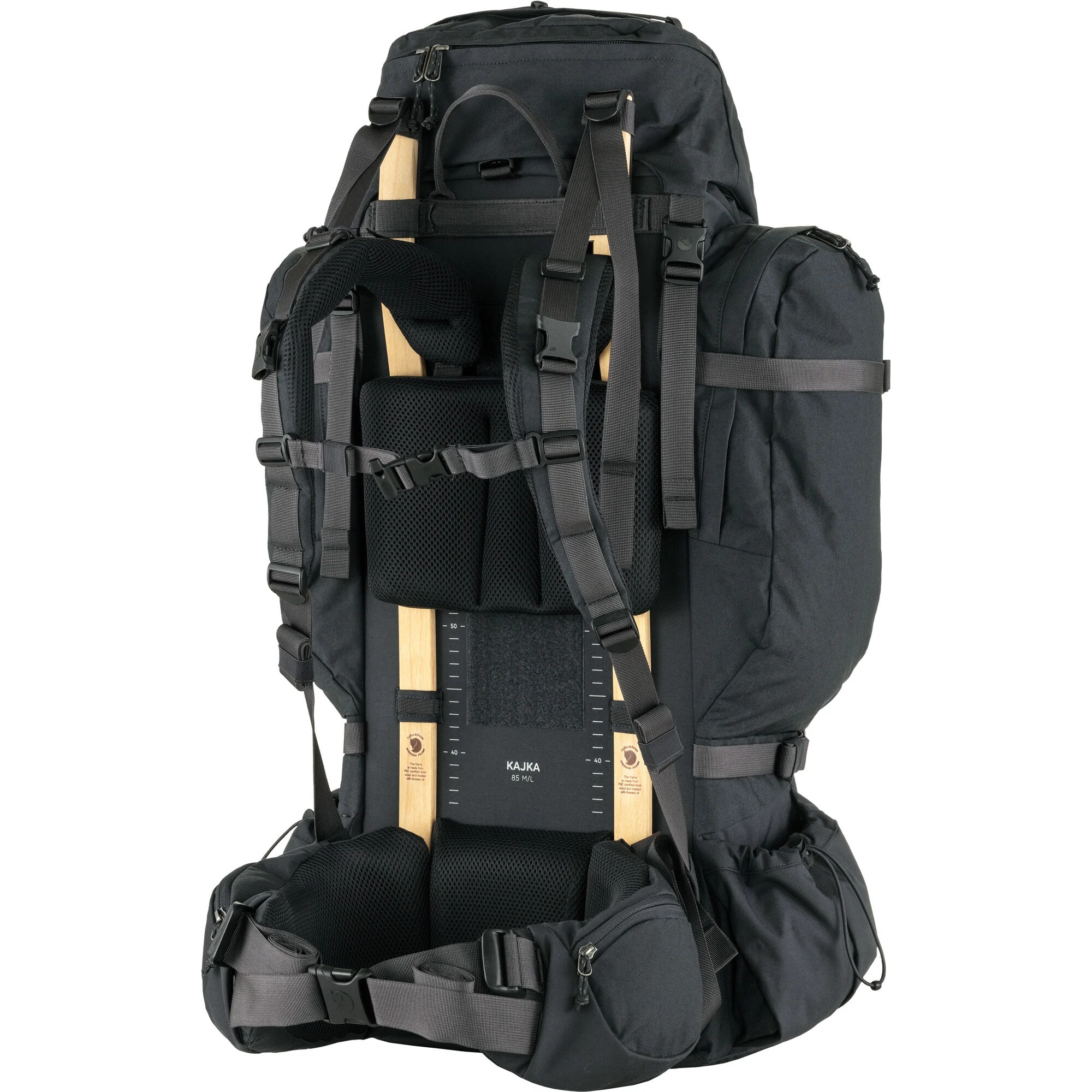 Fjallraven Kajka hátizsák 85 l - Coal Black