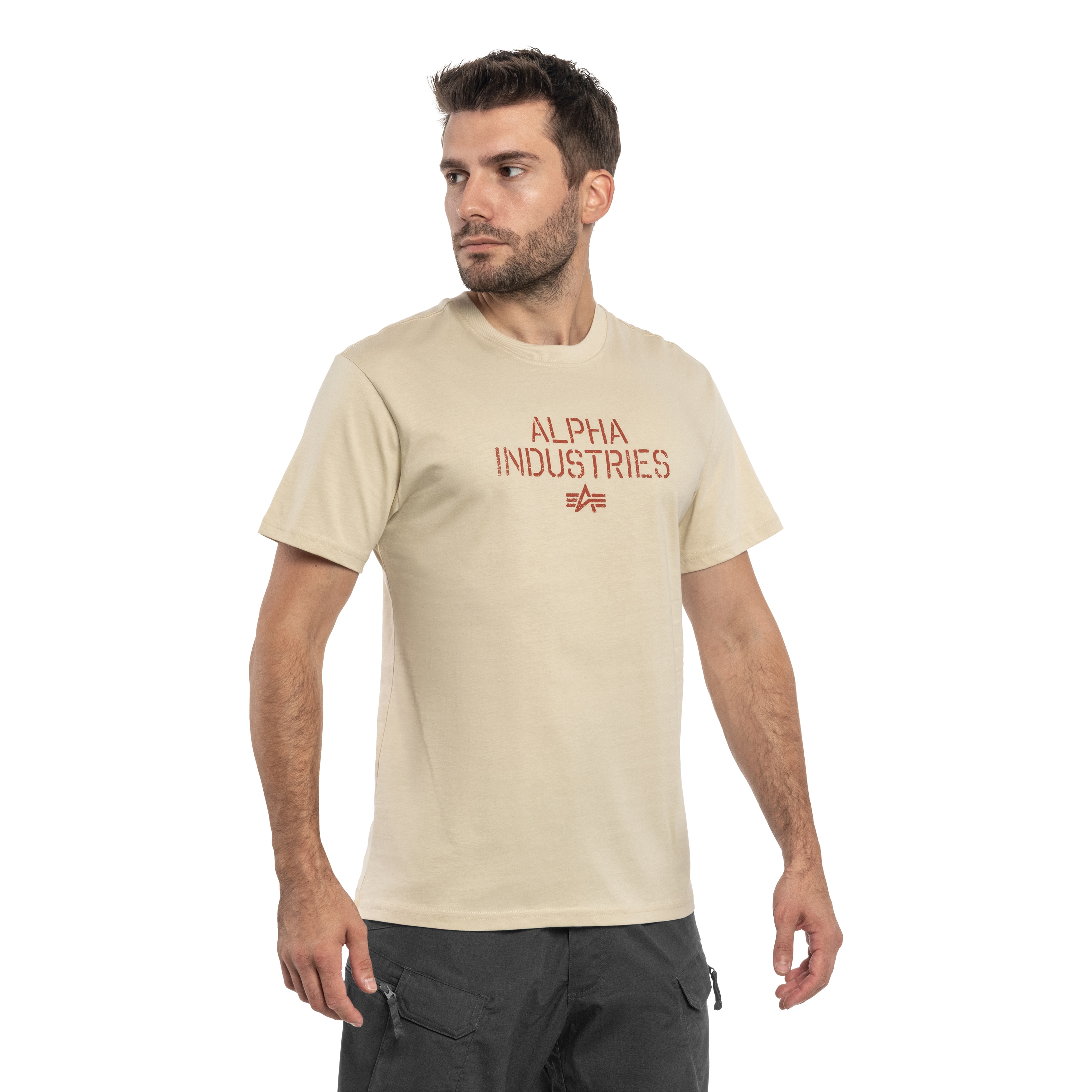 Alpha Industries Target Backprint T-shirt póló - Vintage White