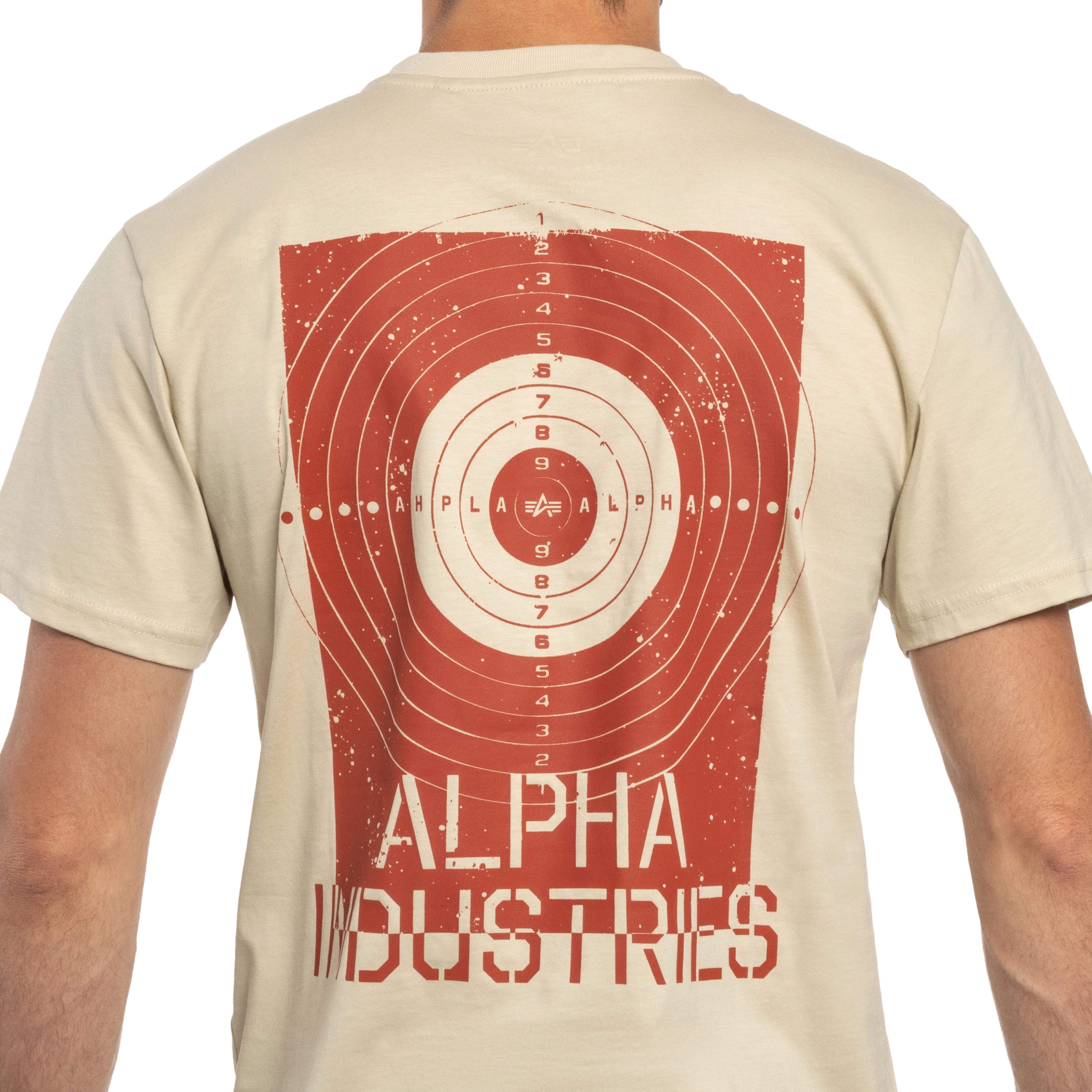 Alpha Industries Target Backprint T-shirt póló - Vintage White