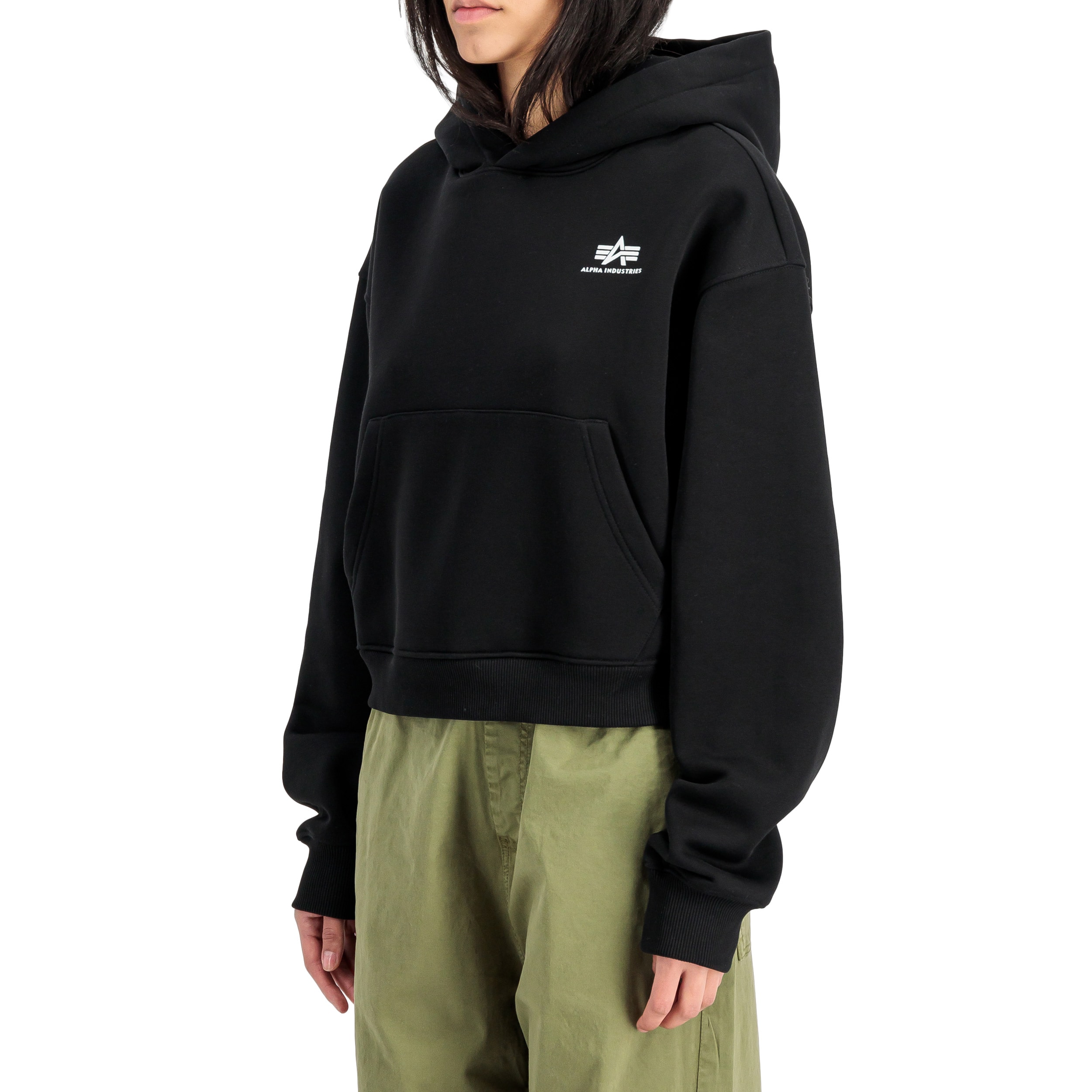 Alpha Industries Basic Small Logo Hoodie női pulóver - Black