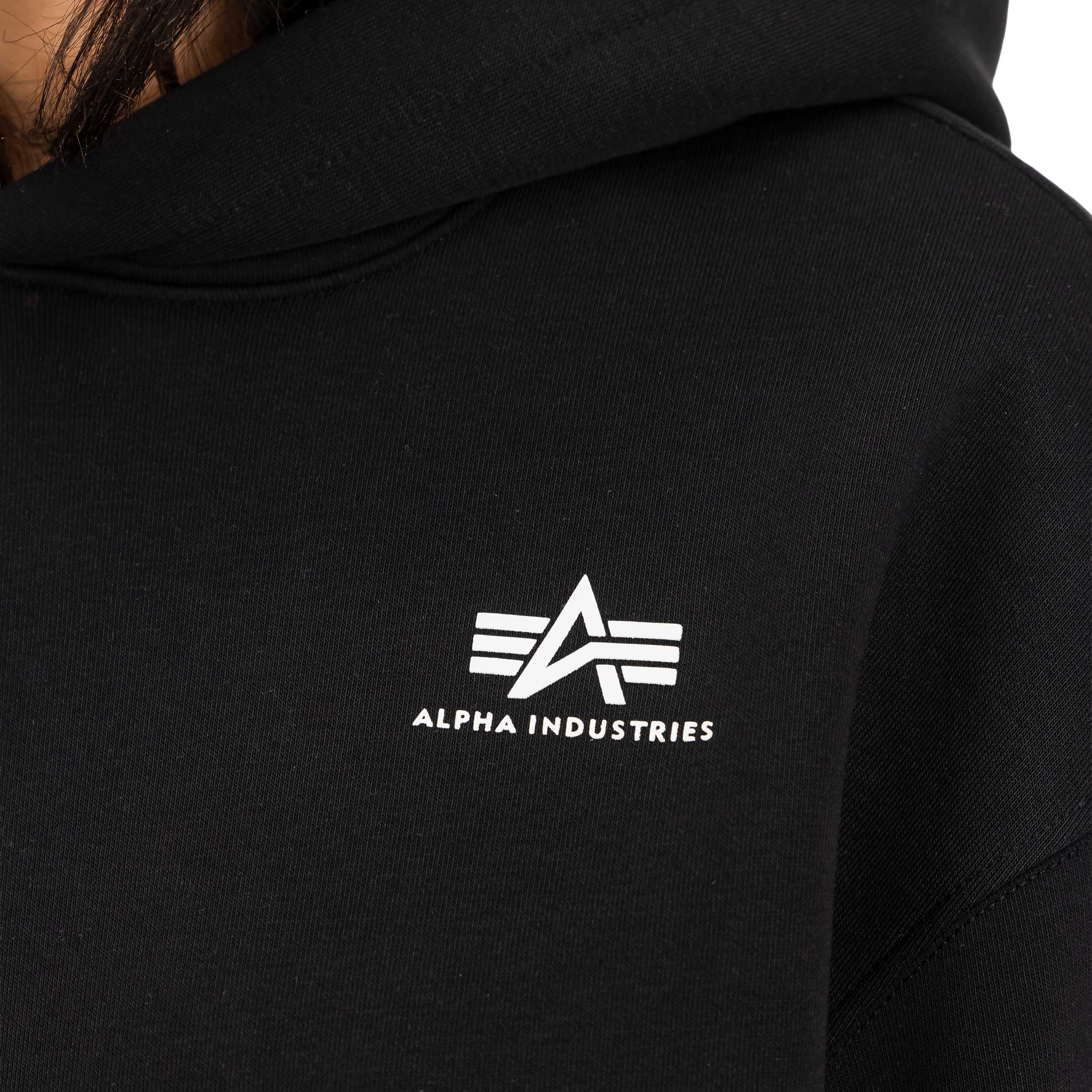 Alpha Industries Basic Small Logo Hoodie női pulóver - Black