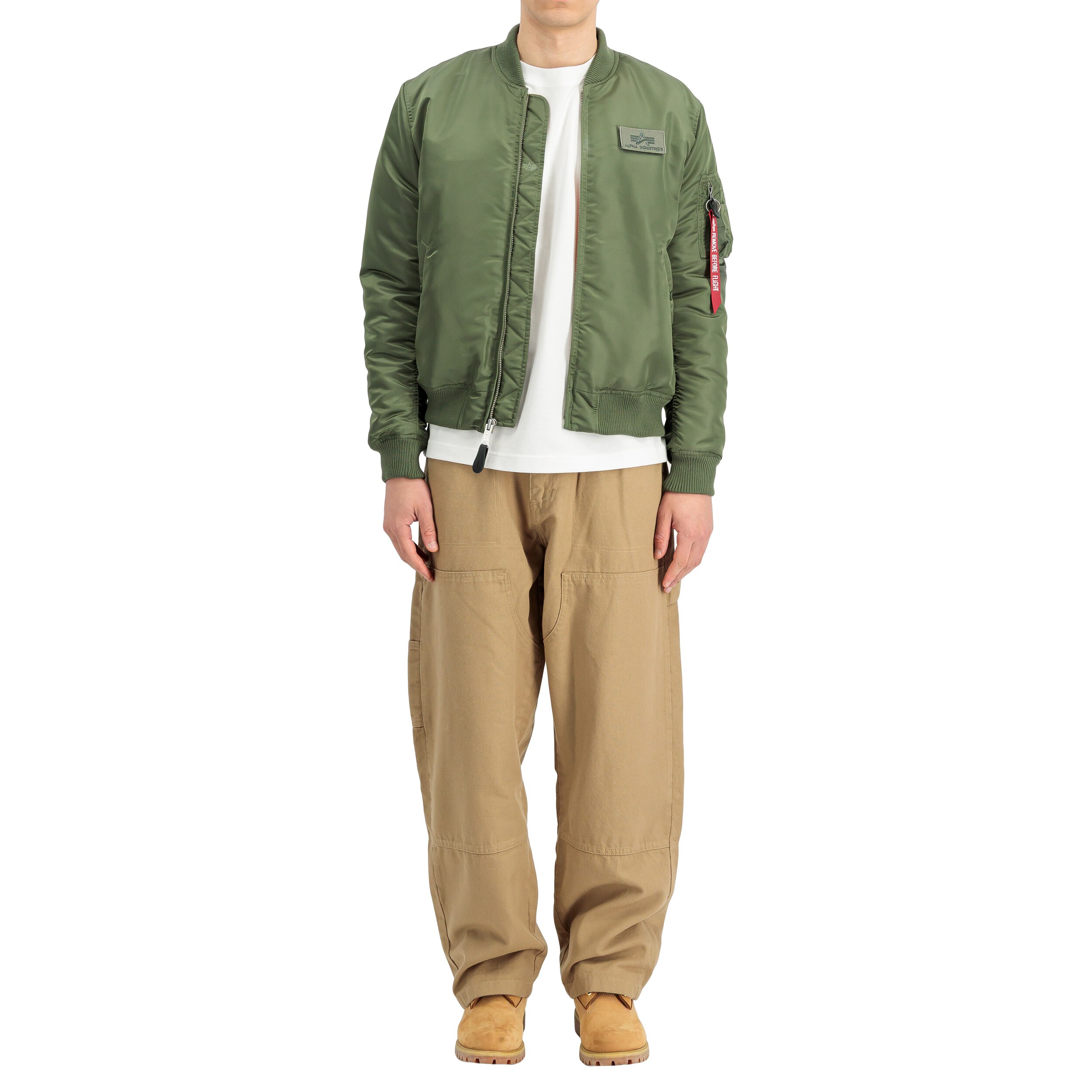 Alpha Industries MA-1 VF Fitted Embroidery Back kabát - Sage Green