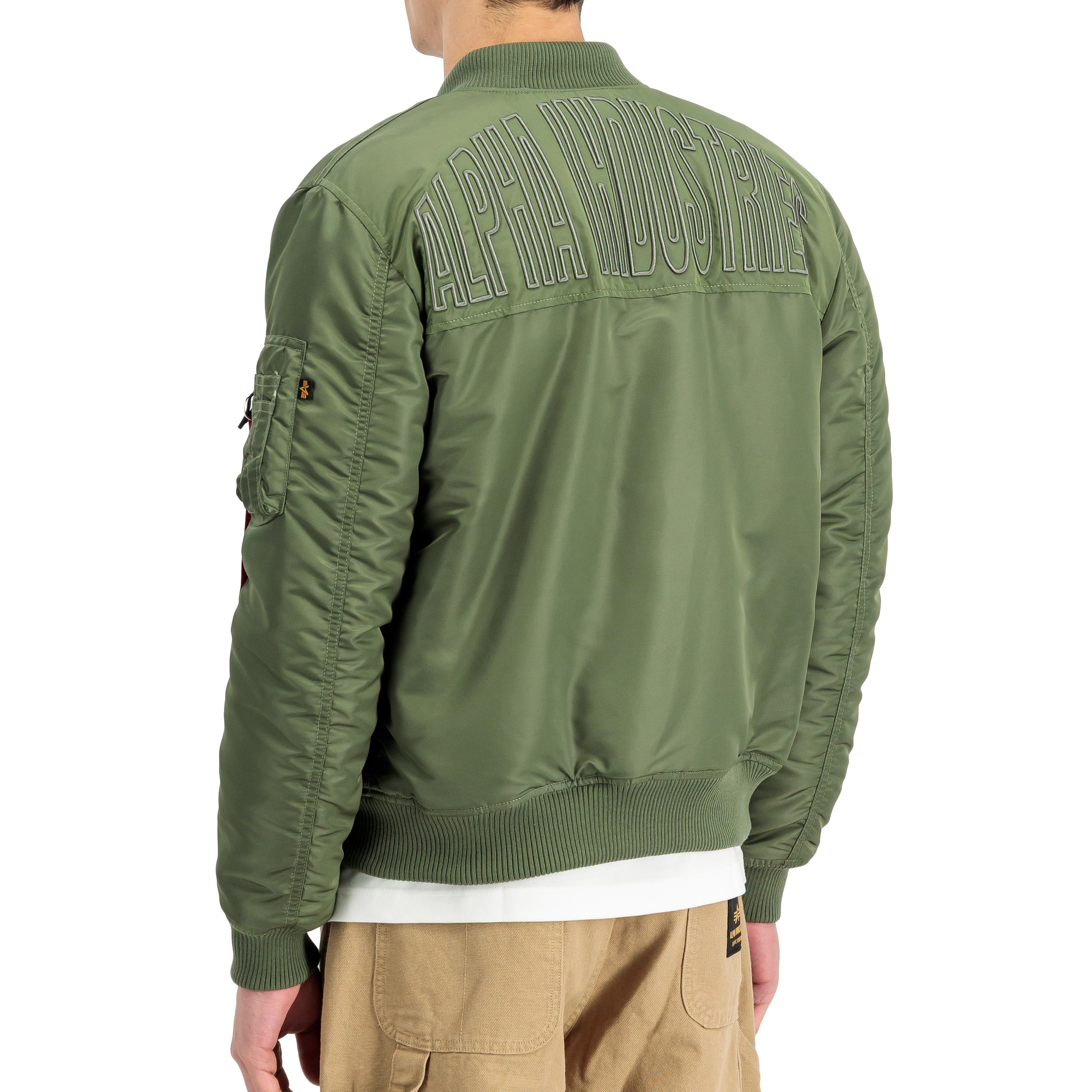 Alpha Industries MA-1 VF Fitted Embroidery Back kabát - Sage Green