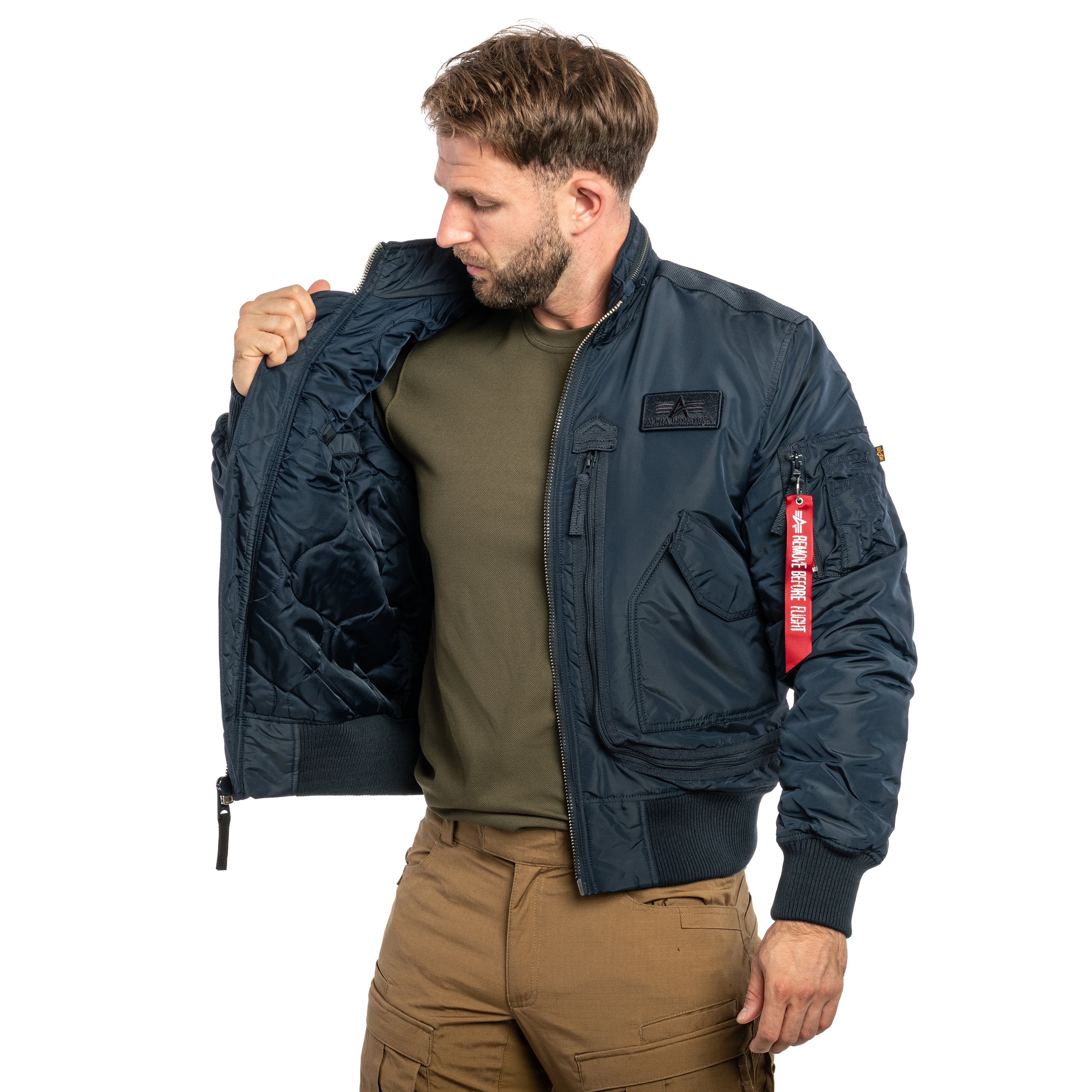 Alpha Industries Engine kabát - Replica Blue
