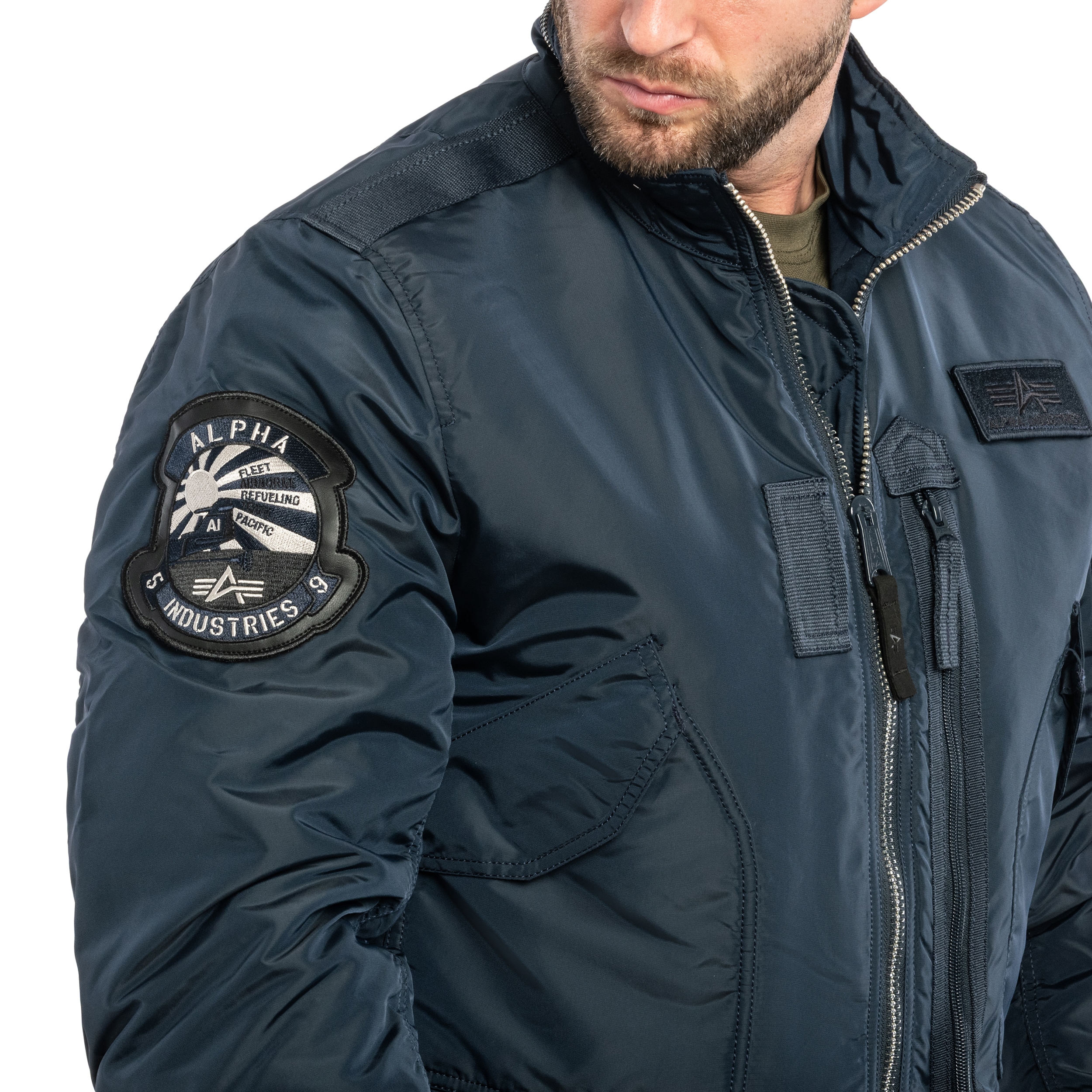 Alpha Industries Engine kabát - Replica Blue