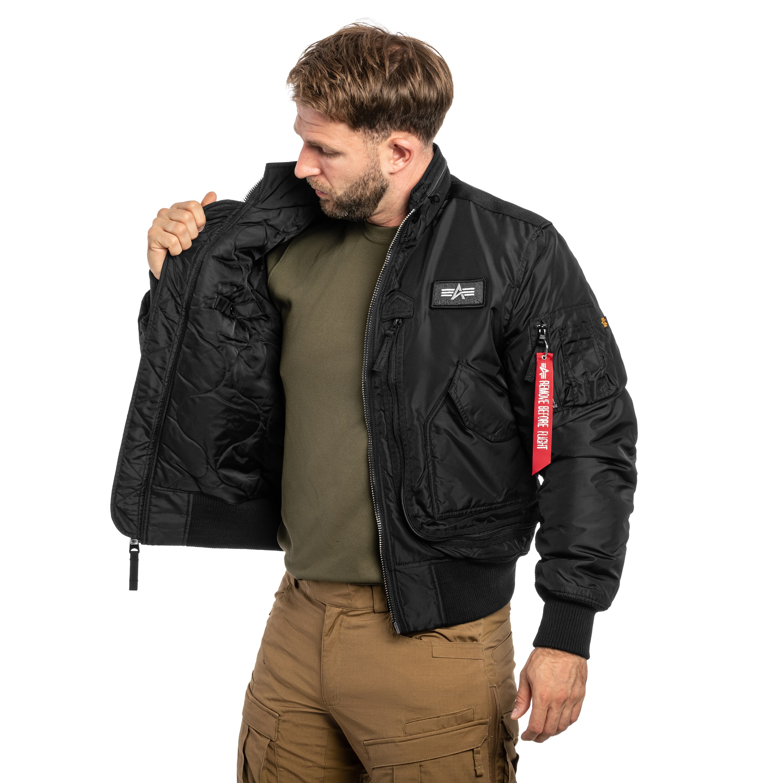 Alpha Industries Engine kabát - Black