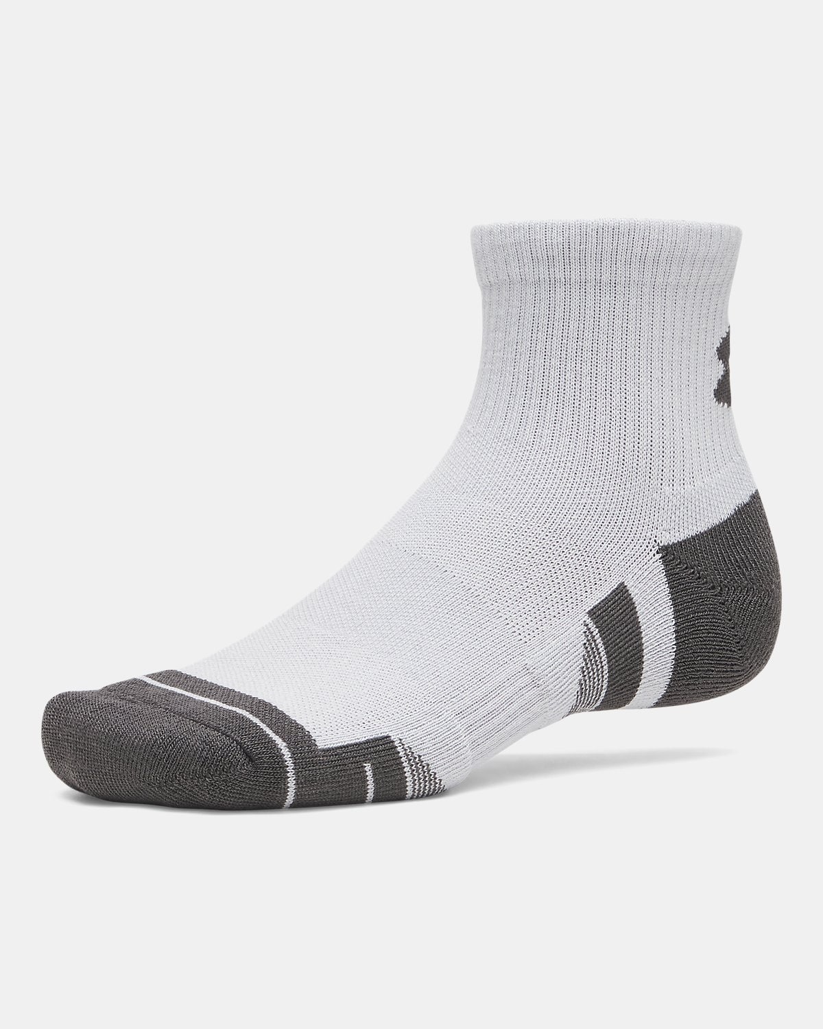 Under Armour UA Performance Tech Mod zokni Gray/White/Jet Gray - 3 pár