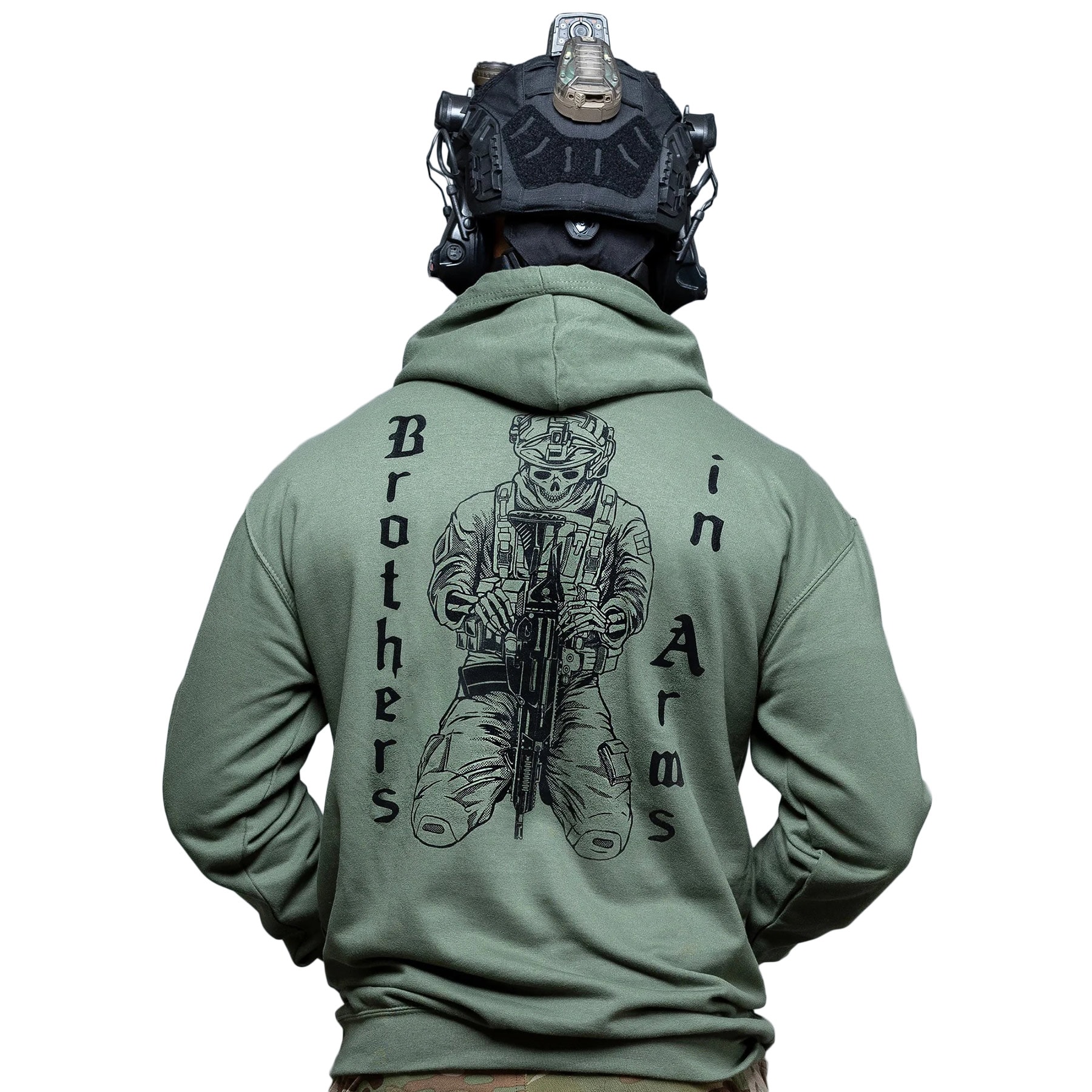 Brothers in Arms BIA Hoodie kapucnis pulóver - Olive