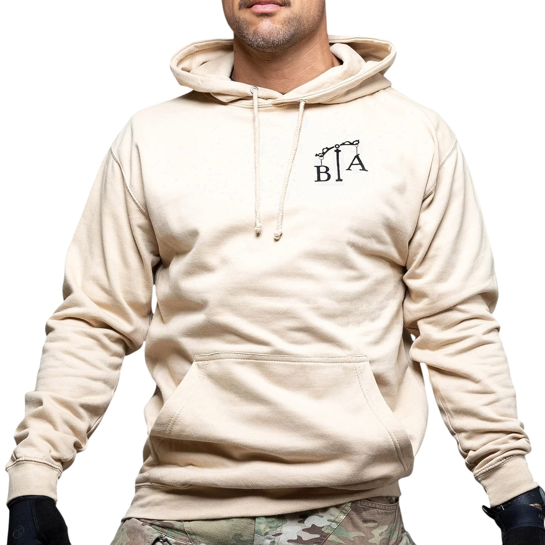 Brothers in Arms Justicia Hoodie pulóver - Sand