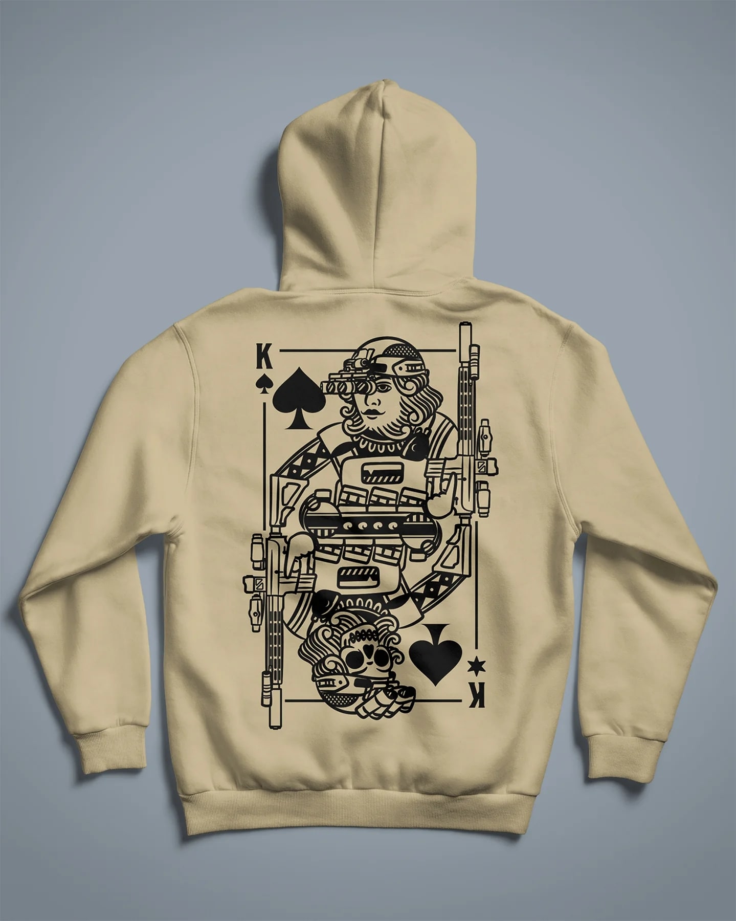Brothers in Arms King of Spades Hoodie kapucnis pulóver - Sand