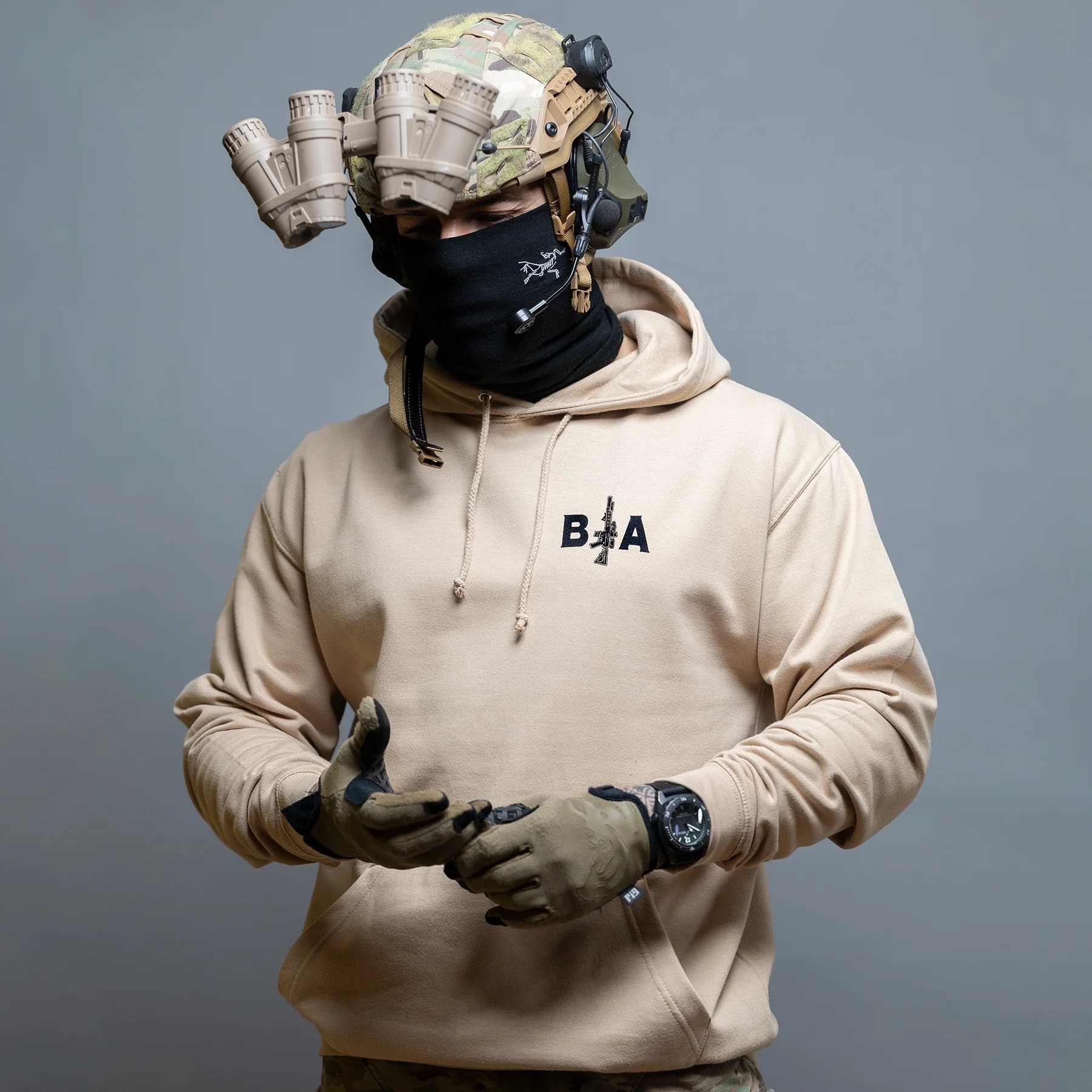 Brothers in Arms King of Spades Hoodie kapucnis pulóver - Sand