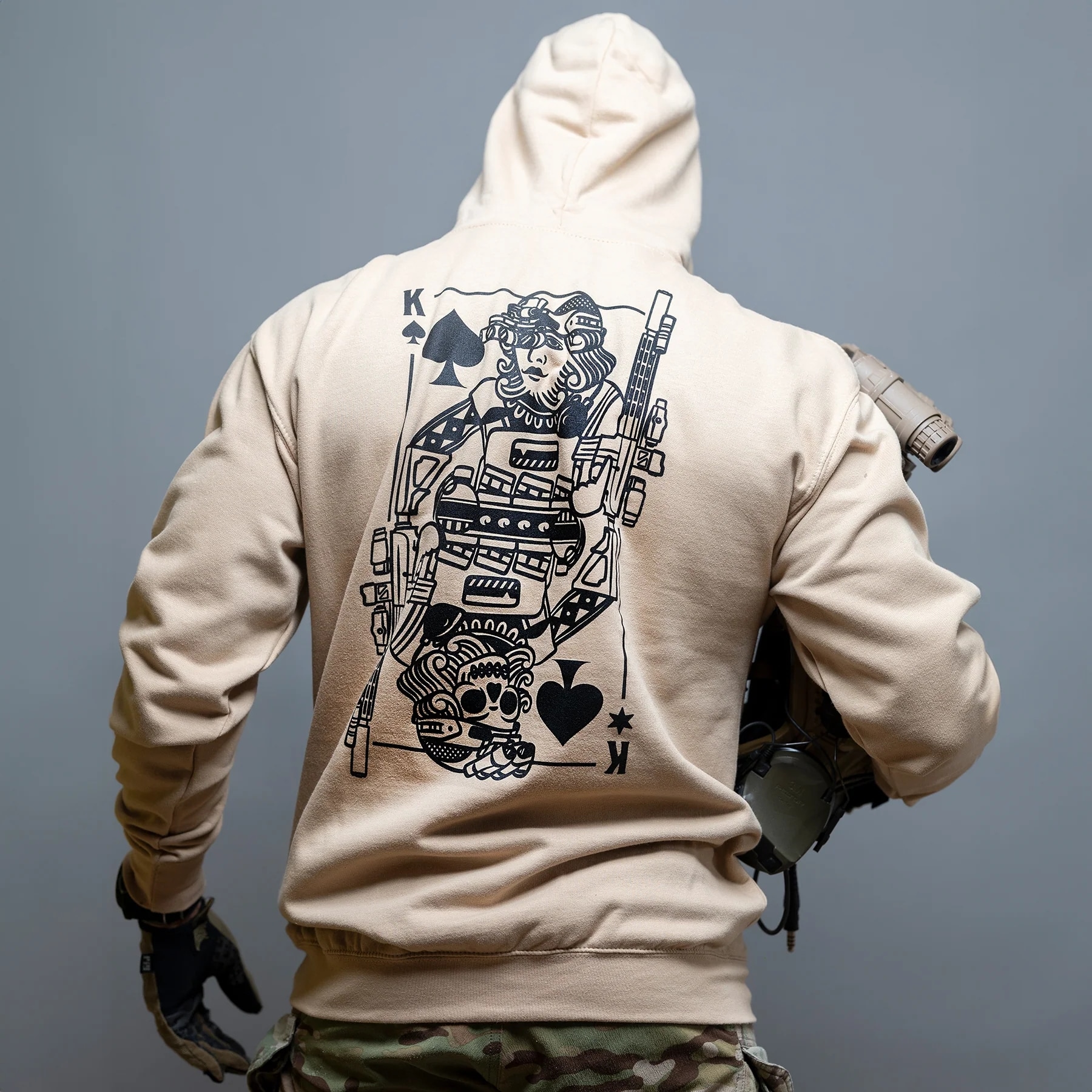 Brothers in Arms King of Spades Hoodie kapucnis pulóver - Sand