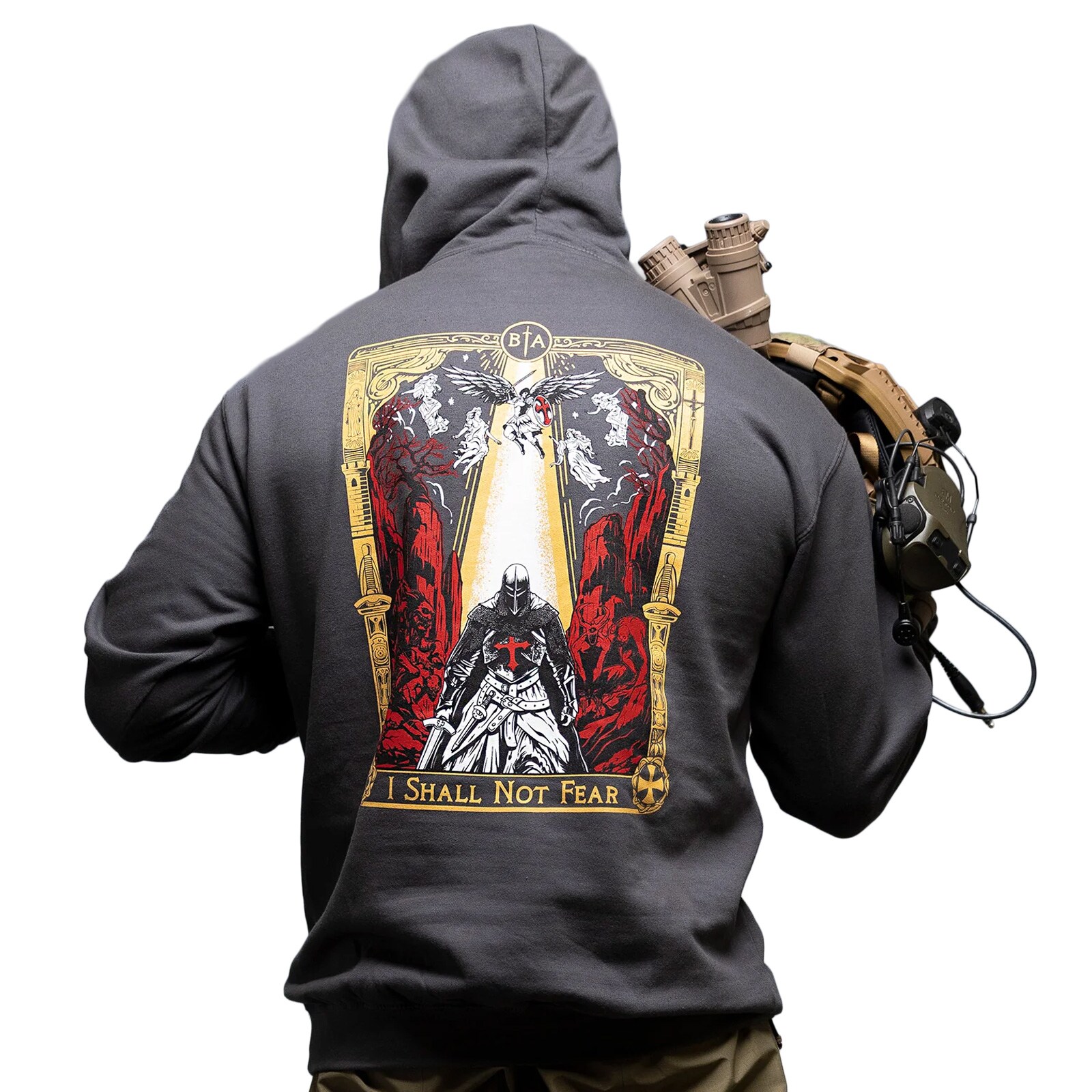 Brothers in Arms No Fear Hoodie kapucnis pulóver - Steel Grey