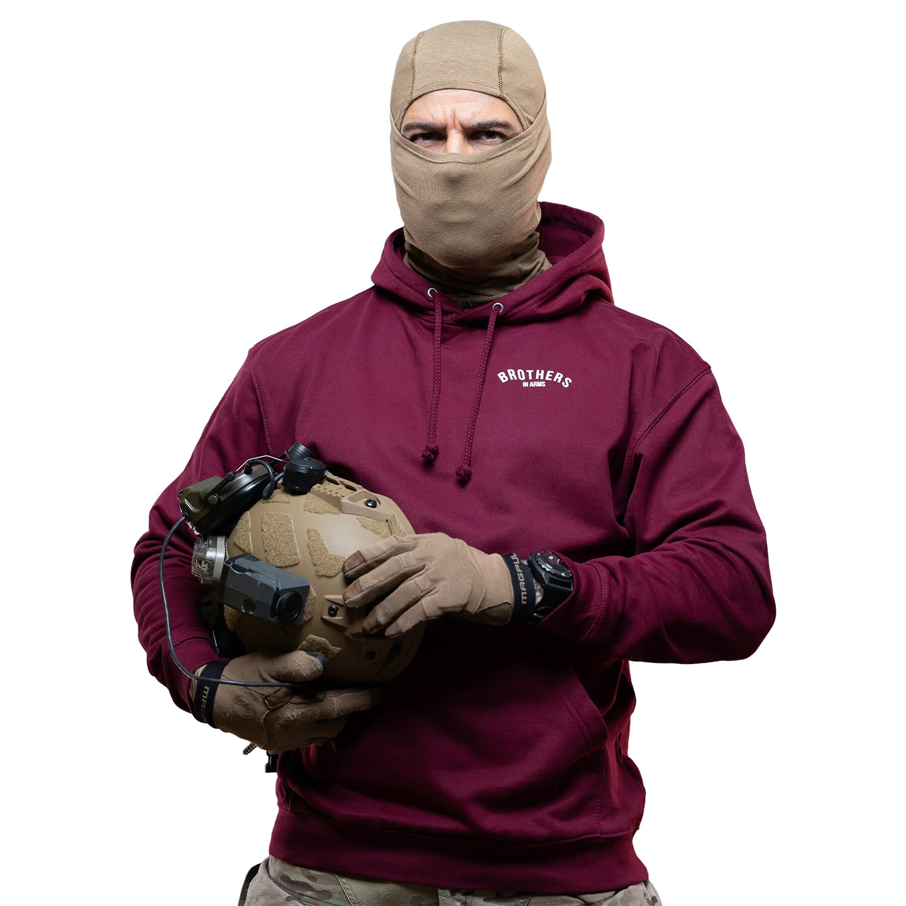 Brothers in Arms Team Hoodie kapucnis pulóver - Bordeaux