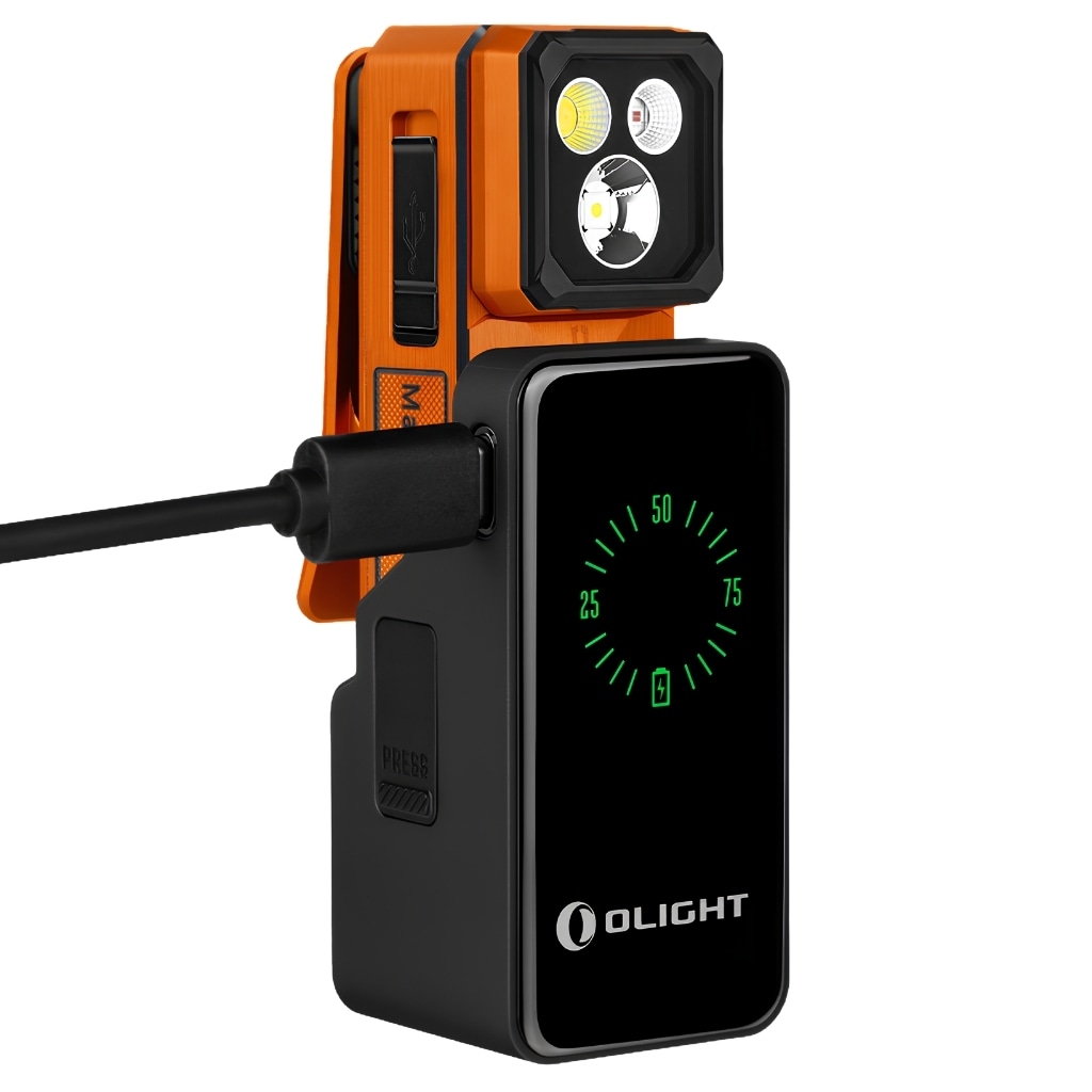 Olight Oclip 2 Ultra Premium Amber Orange akkumulátoros zseblámpa 580 lumen