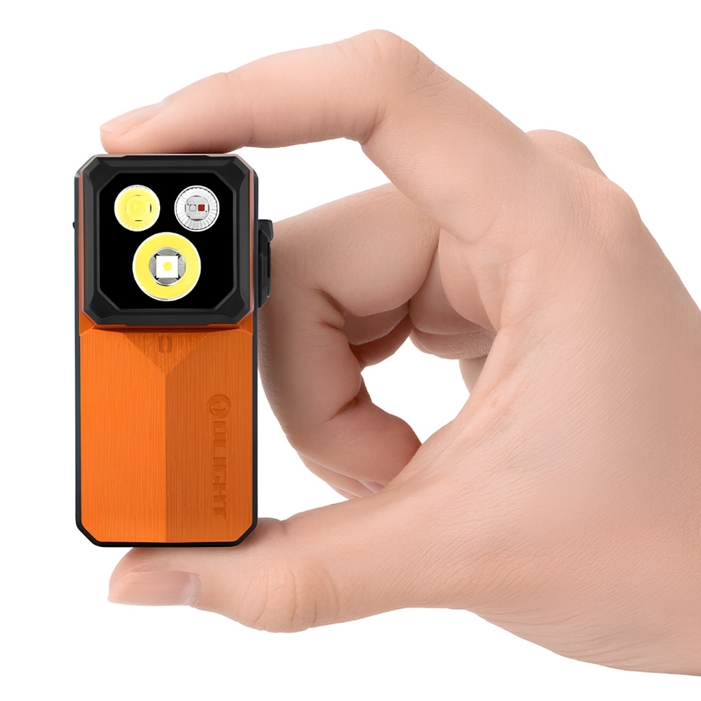 Olight Oclip 2 Ultra Premium Amber Orange akkumulátoros zseblámpa 580 lumen