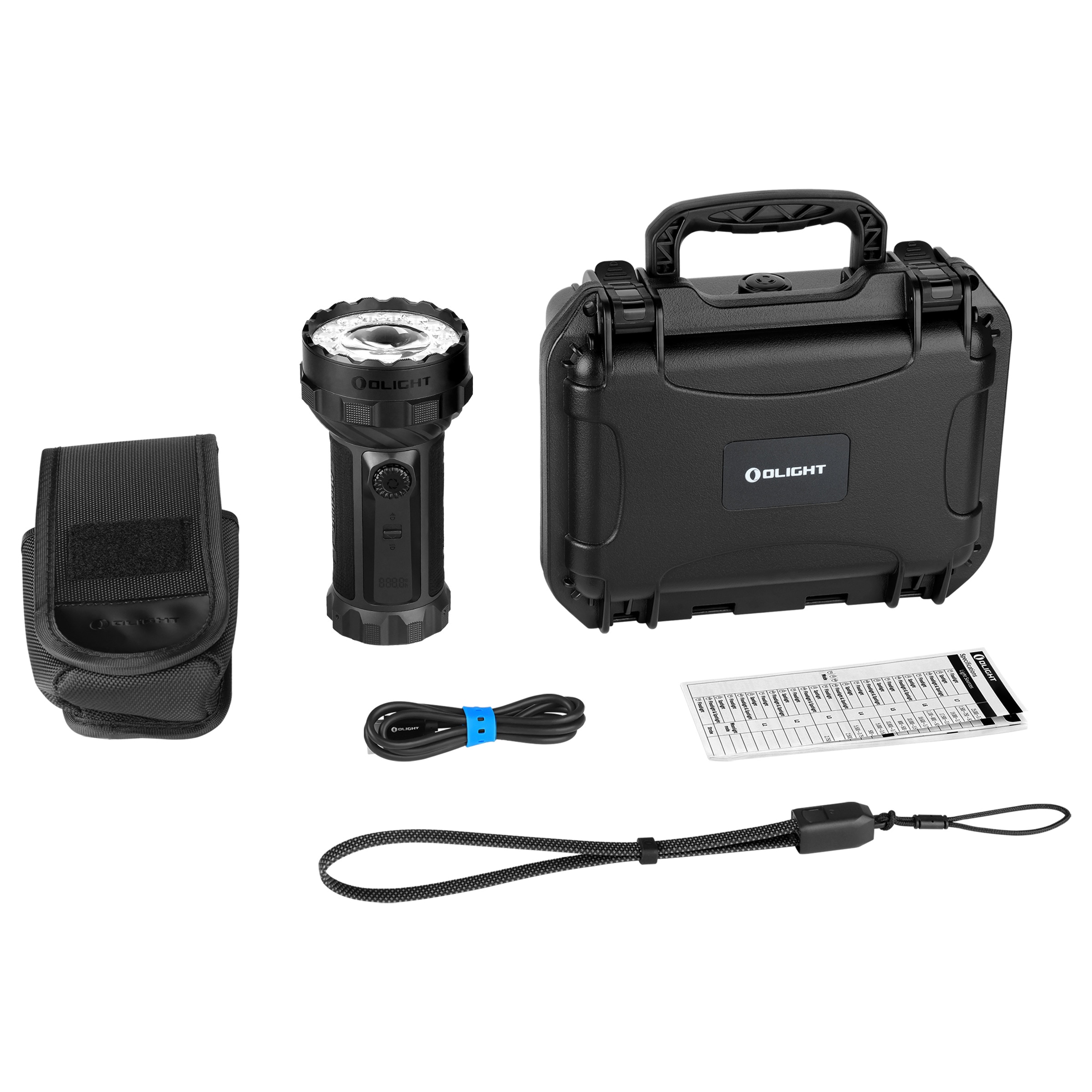 Olight Marauder 3 újratölthető zseblámpa Cool White powerbank funkcióval 25000 lumen, hatótáv 1050 m - Black