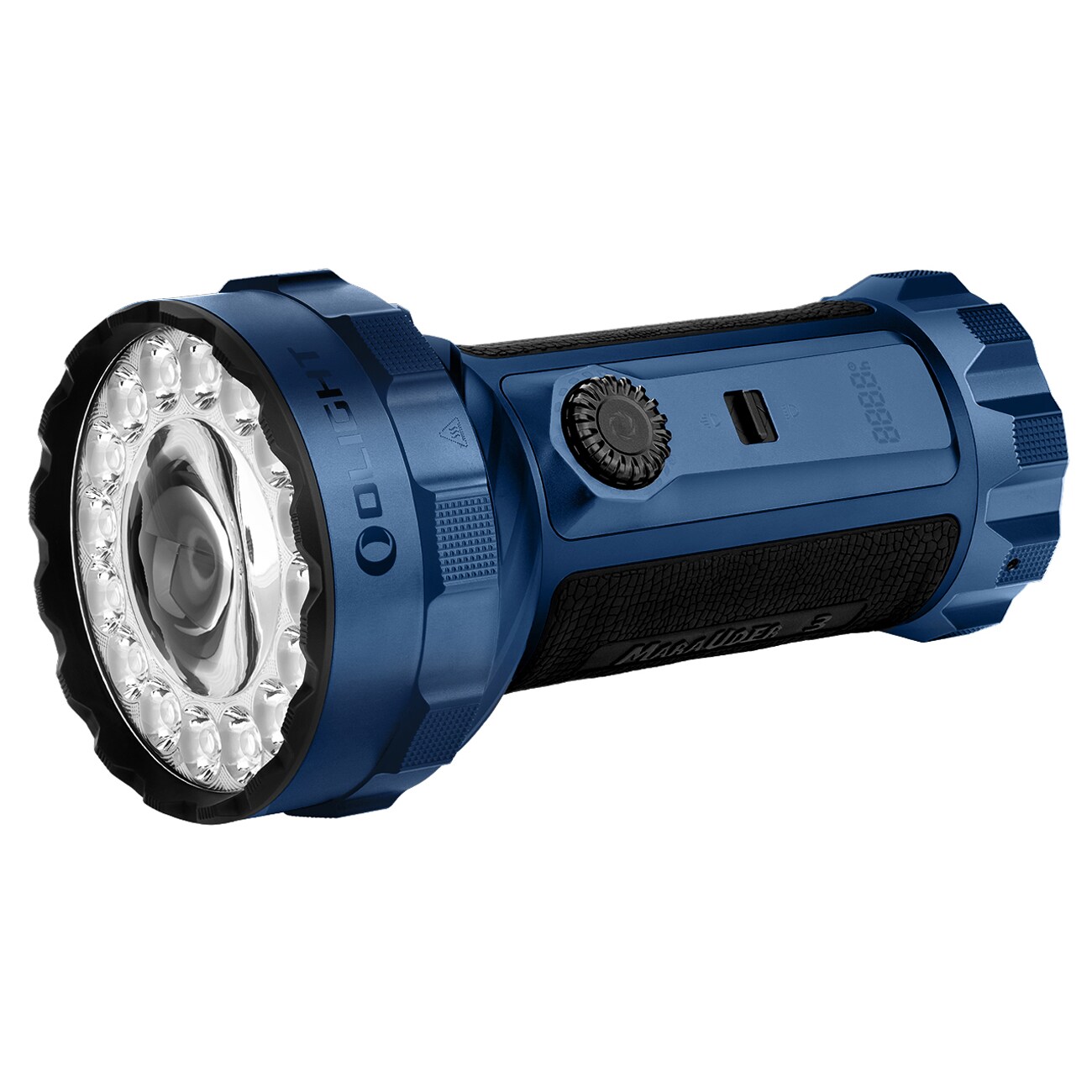 Olight Marauder 3 akkumulátoros zseblámpa powerbank funkcióval 25000 lumen, hatótáv 1050 m - Midnight Blue