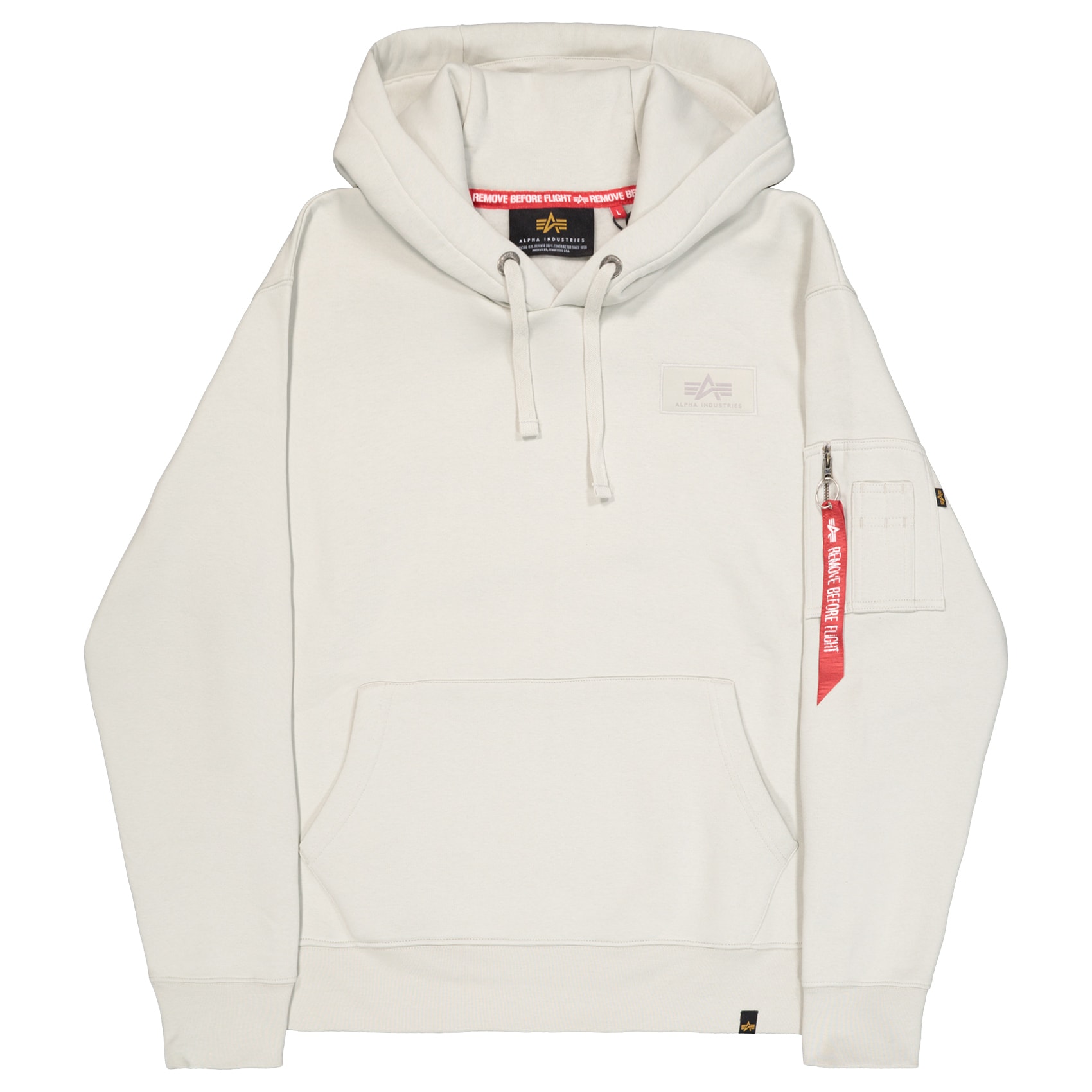 Alpha Industries Backprint Camo Print Hoodie kapucnis pulóver - Stone