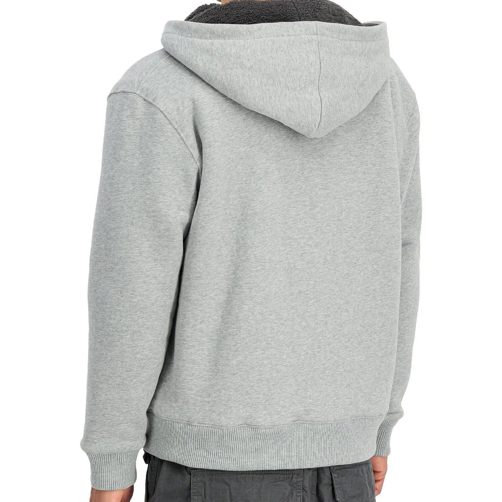 Alpha Industries Fleece Sherpa Hoodie kapucnis pulóver - Grey Heather