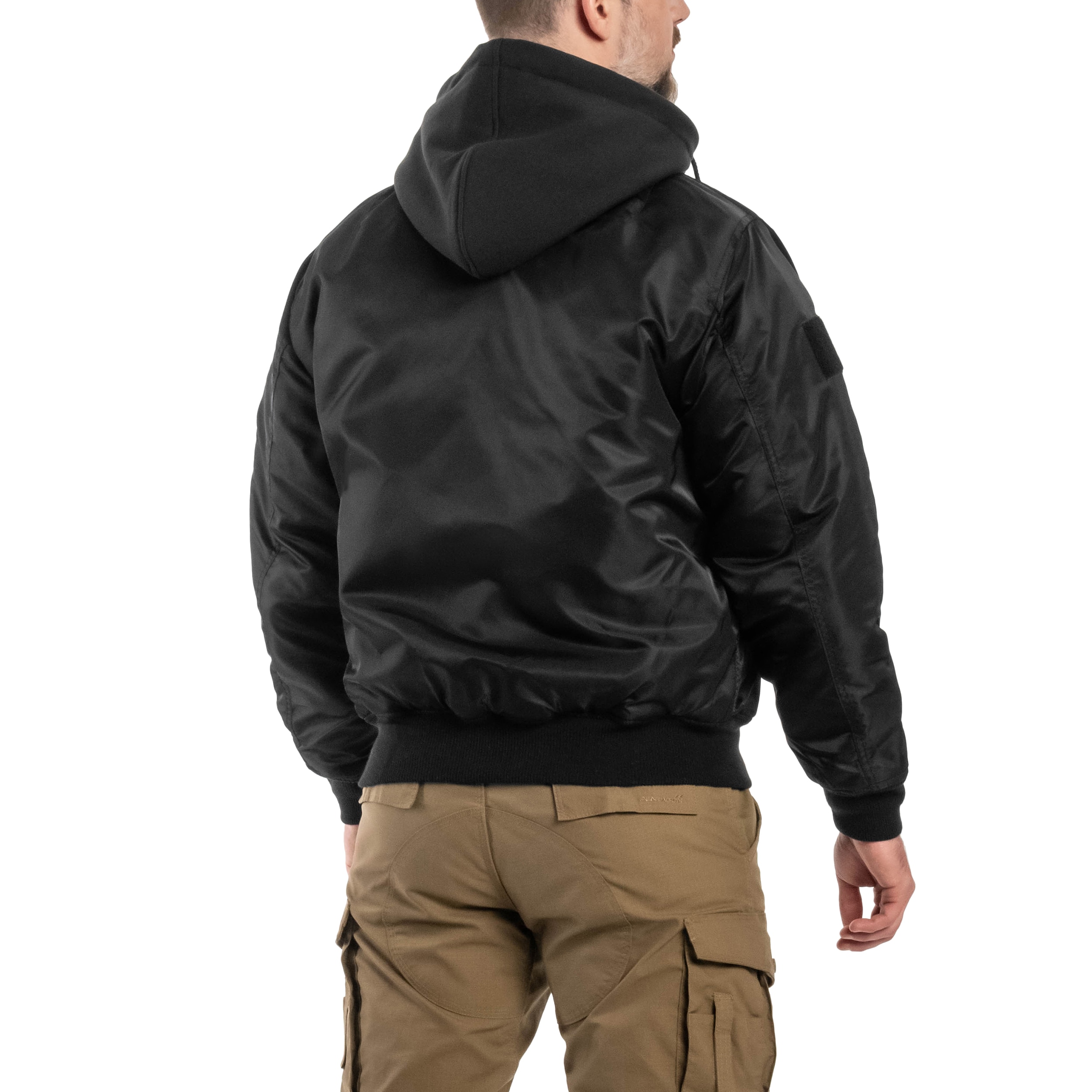 Brandit MA1 Sweat Hooded Jacket kabát - Black