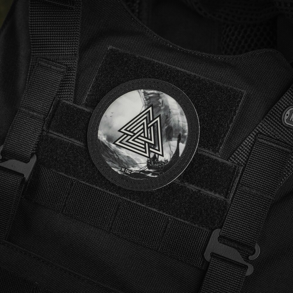 M-Tac Valknut Drakkar fluoreszkáló felvarró - Black