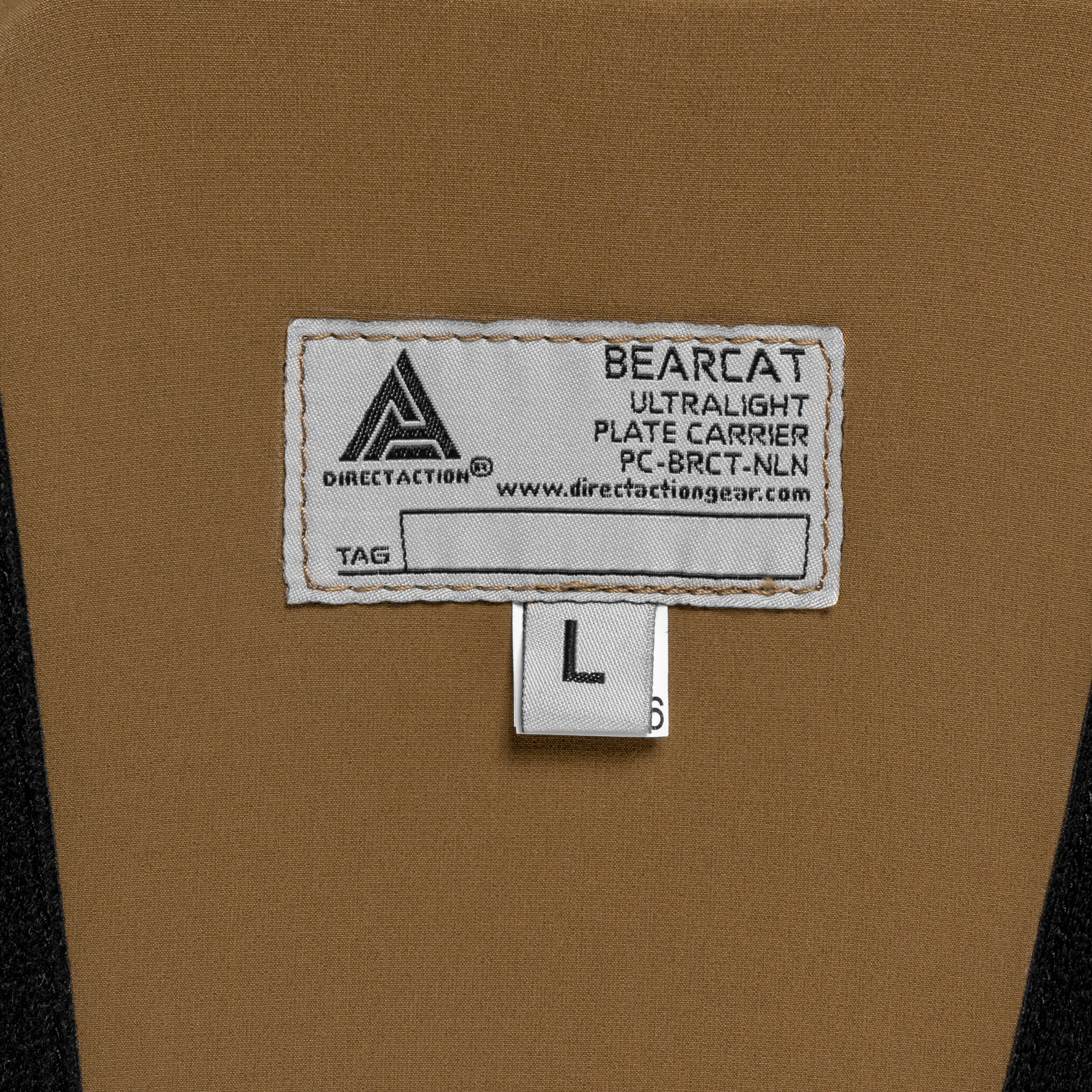 Direct Action Bearcat Ultralight Plate Carrier taktikai mellény Coyote - L méretű lemez