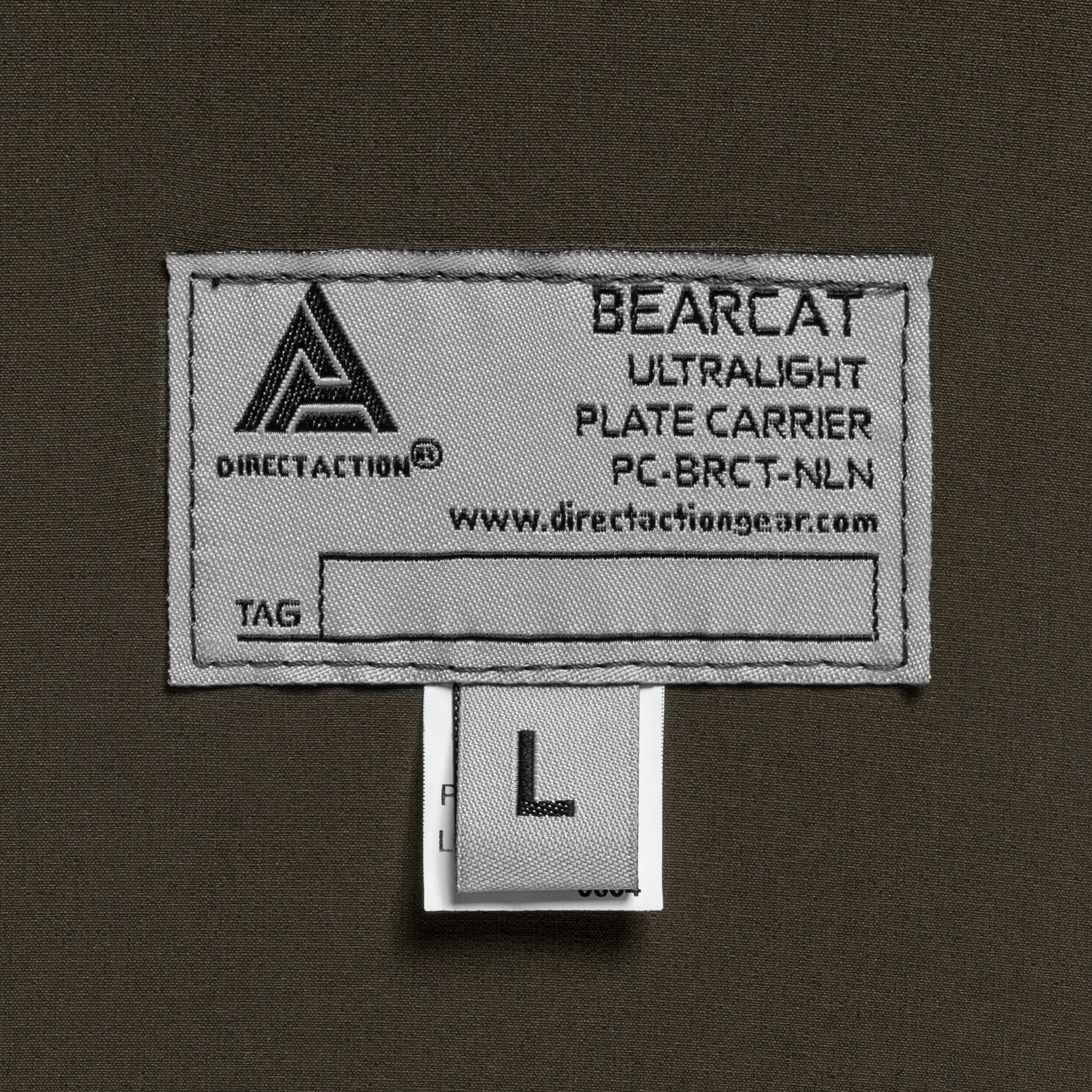 Direct Action Bearcat Ultralight Plate Carrier taktikai mellény Ranger Green - L méretű lemez