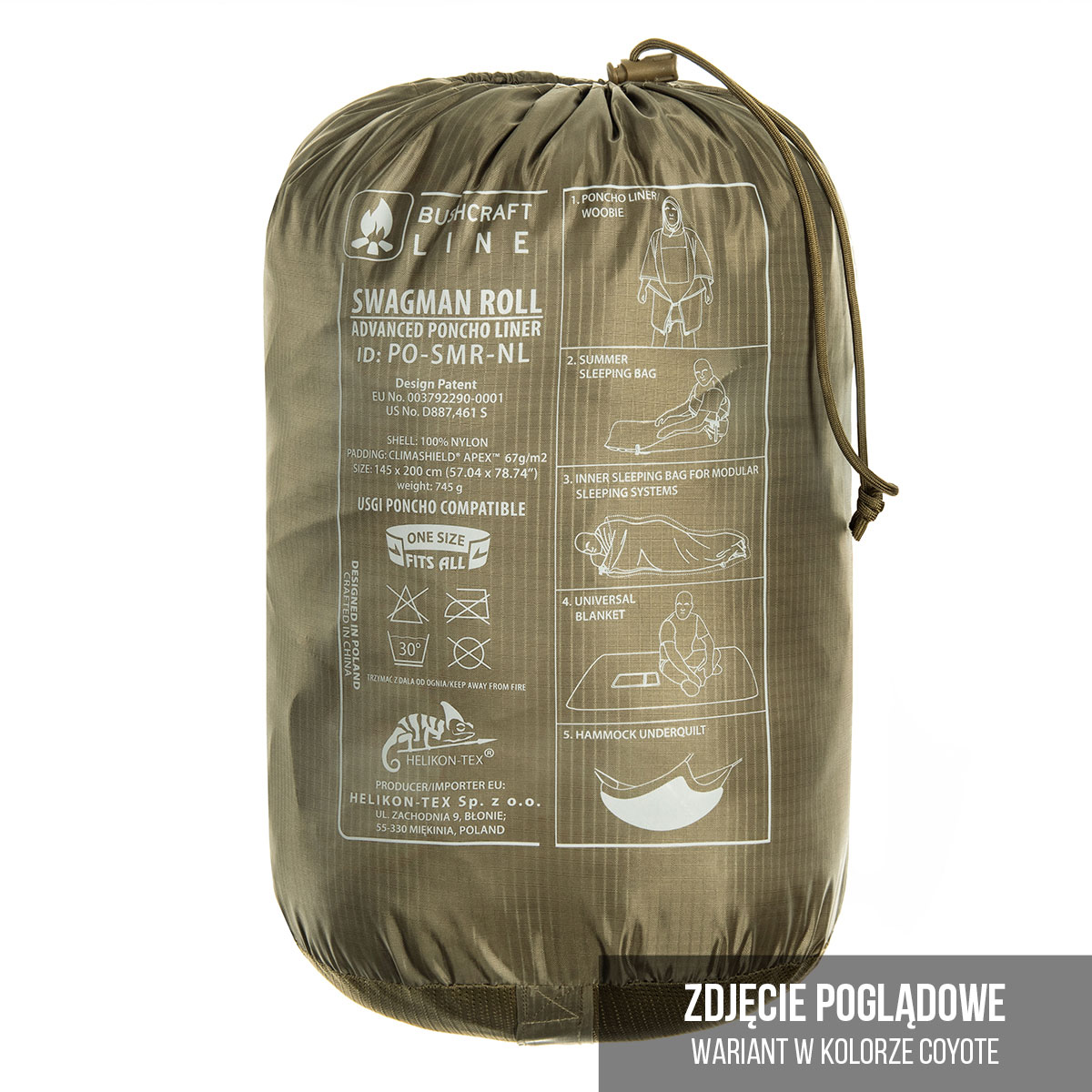 Helikon Swagman Roll Climashield Apex poncsó hálózsák funkcióval - Shadow Grey