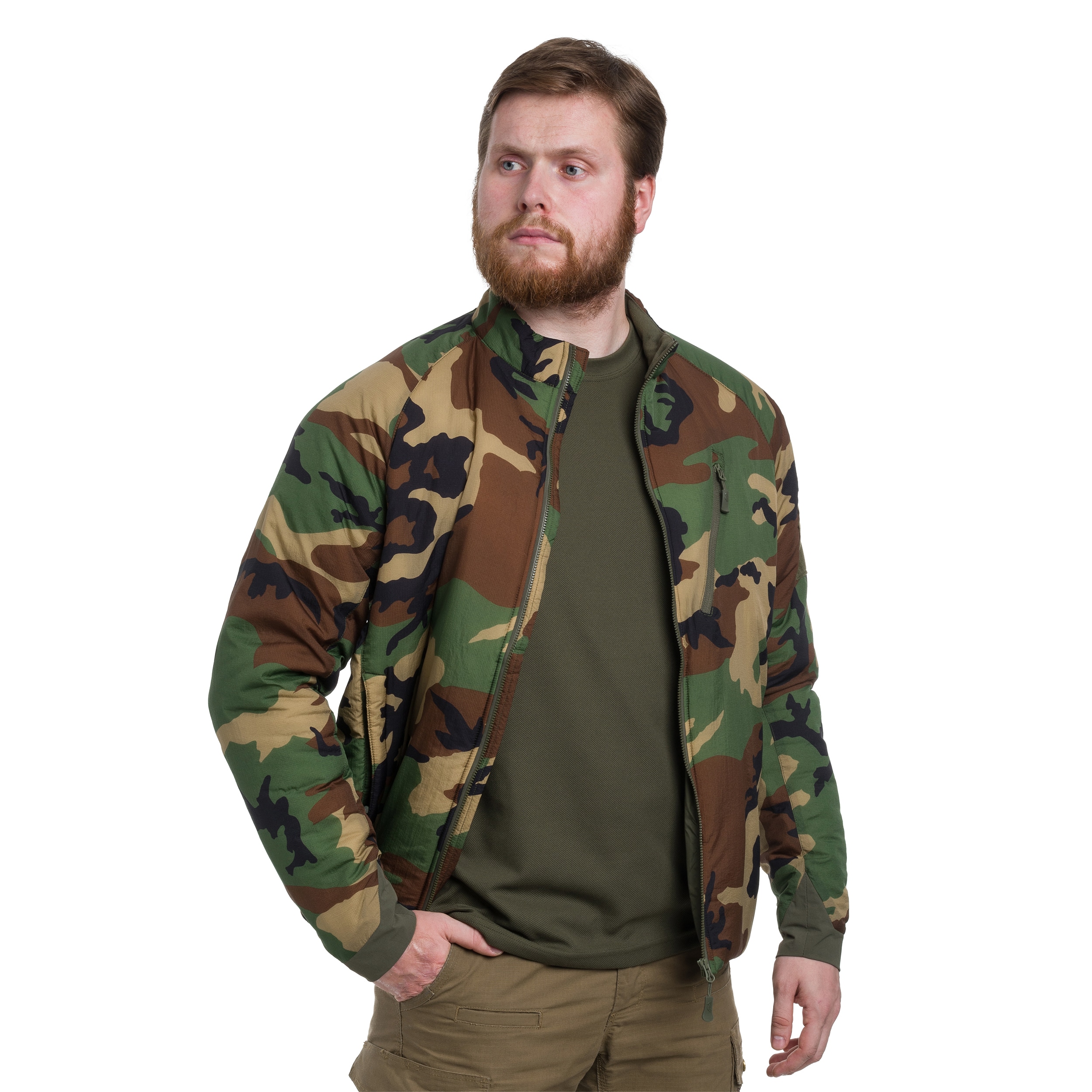 Helikon Wolfhound Climashield Apex kabát - US Woodland