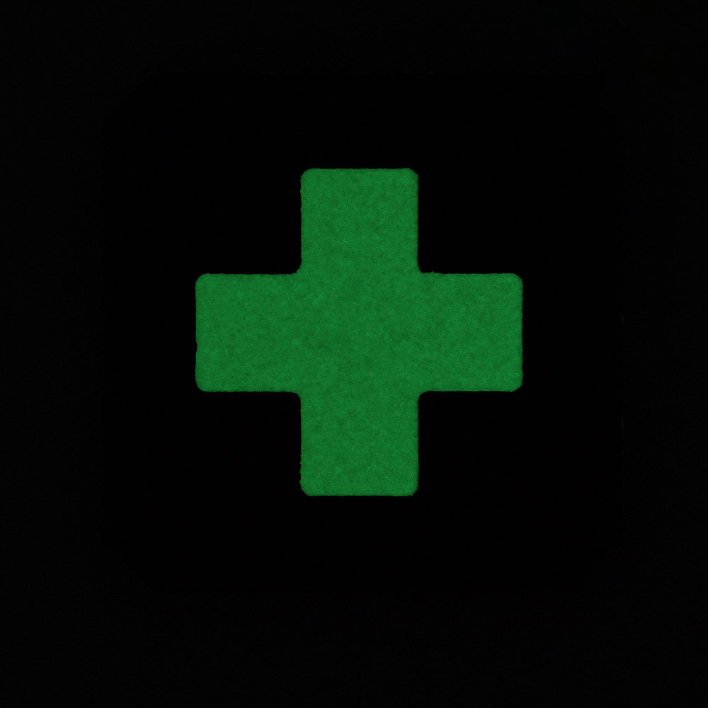 M-Tac Medic Cross Laser Cut fluoreszkáló orvosi felvarró - Black/GID
