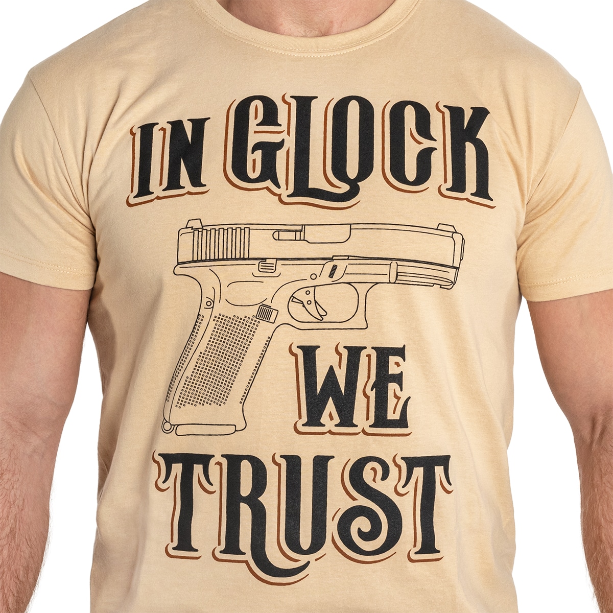 War Hog In Glock We Trust T-shirt póló - Coyote
