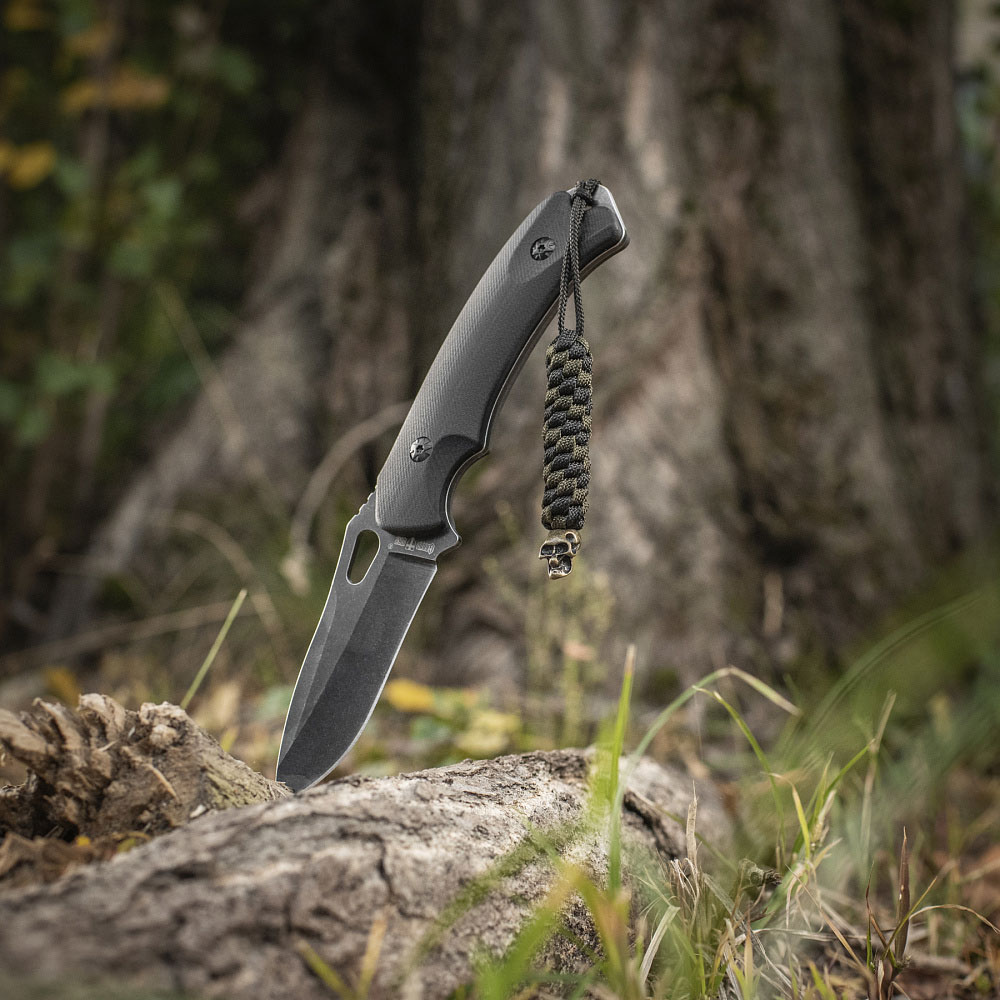 M-Tac Helix Skull kulcstartó - Black/Olive