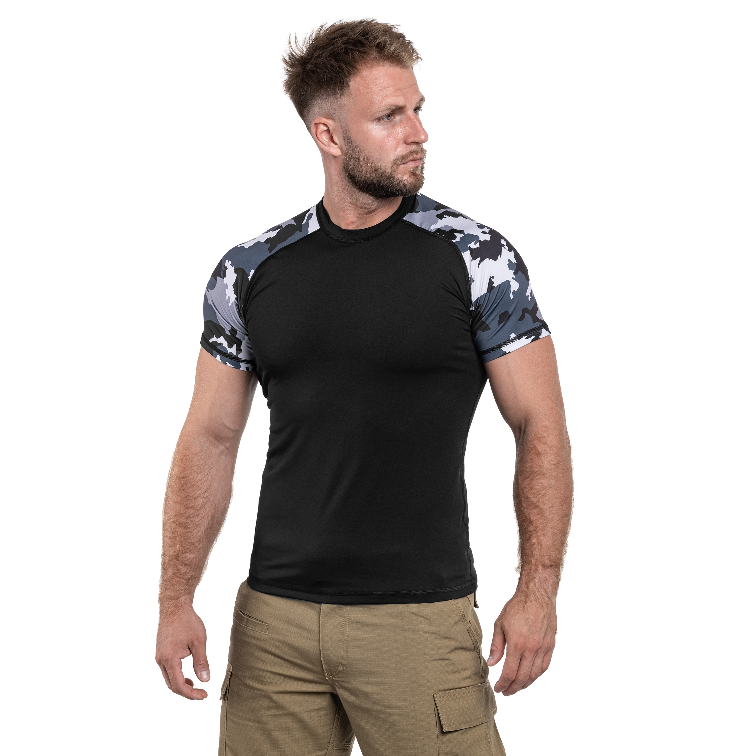 Greg Tactical TC02 Short Sleeve thermoaktív póló - Camo/Black