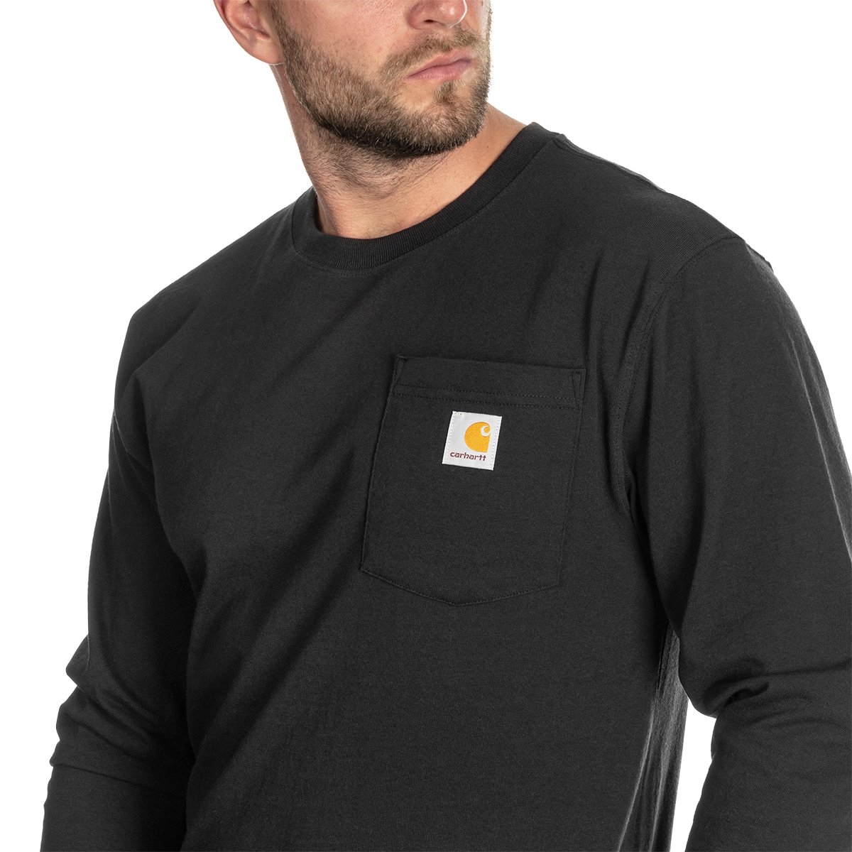 Carhartt Heavyweight Longsleeve Pocket hosszú ujjú póló - Black