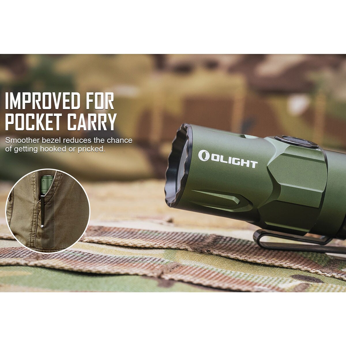 Olight Warrior 3S zseblámpa OD Green - 2300 lumen