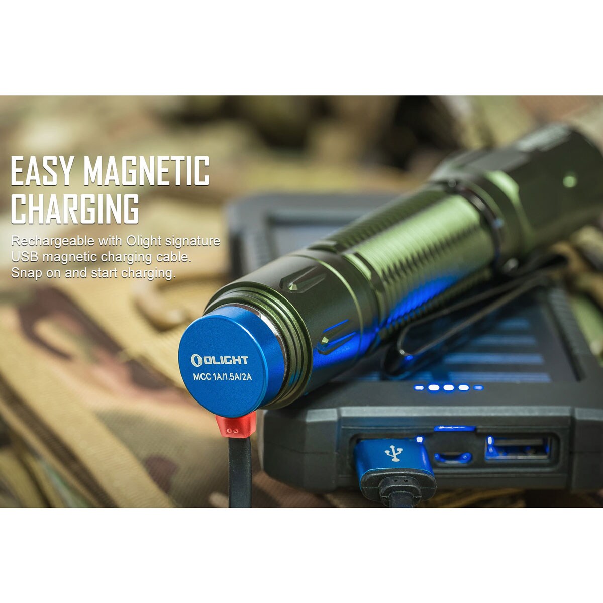 Olight Warrior 3S zseblámpa OD Green - 2300 lumen