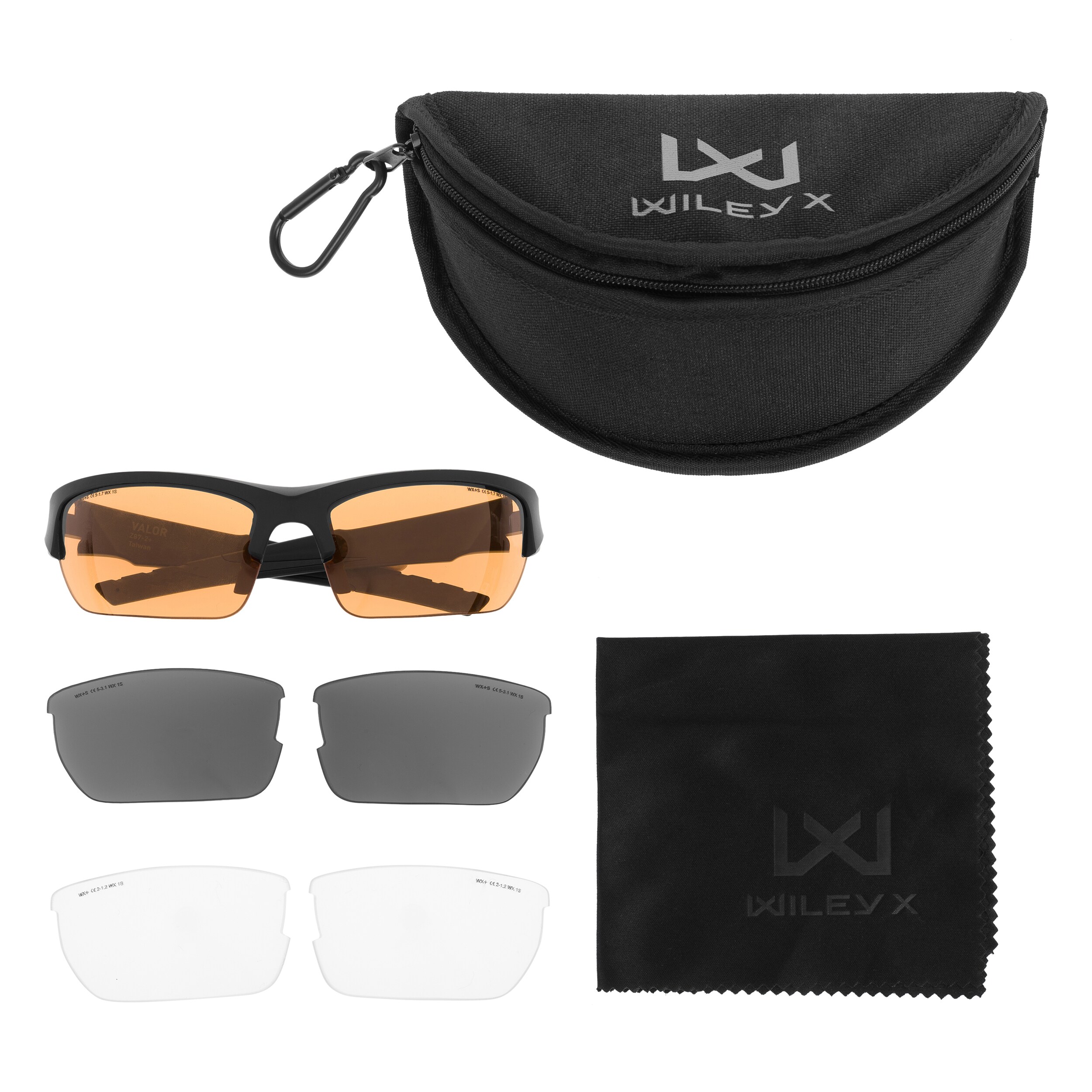 Wiley X Valor 2.5 Set 3in1 taktikai szemüveg - Matte Black