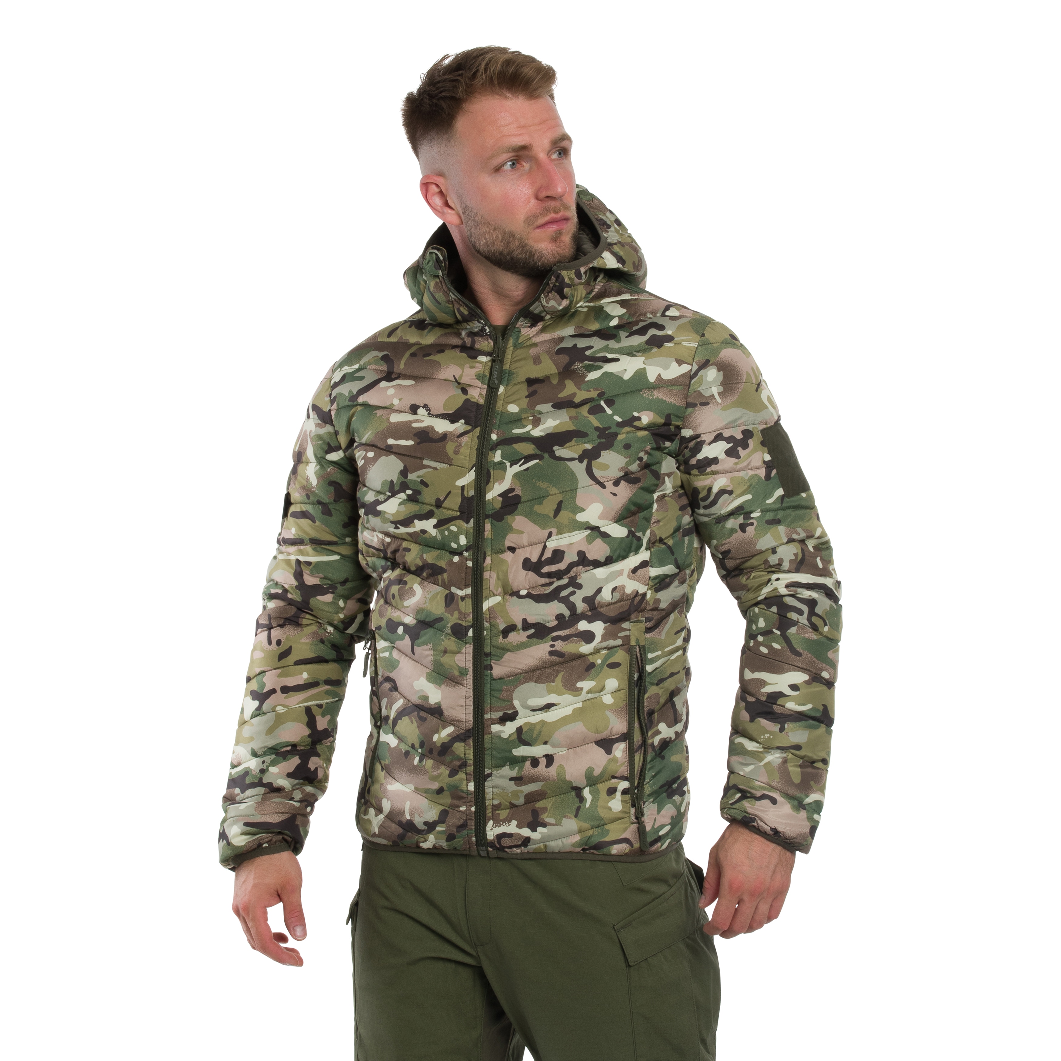 Texar Reverse fordítható tollkabát - Olive/Arid MC Camo