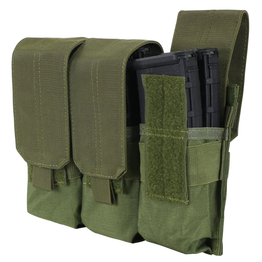 Condor háromrészes tároló AR-15/M4 Triple Mag Pouch tölténytárhoz - Olive